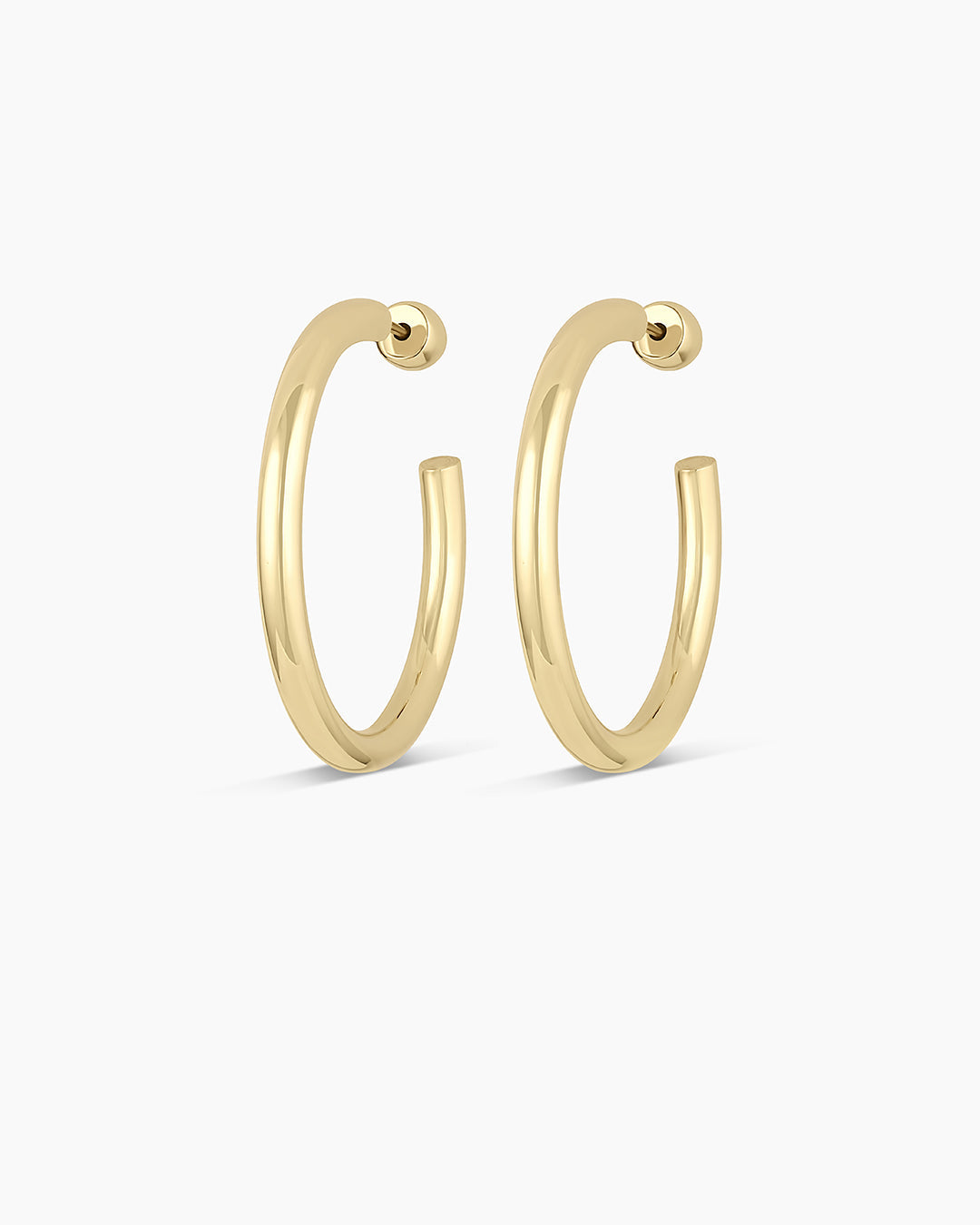14K Gold Carter Hoops - Elegant & Durable Gold Hoop Earrings for Women | Perfect for Everyday Wear, Parties & Special Occasions