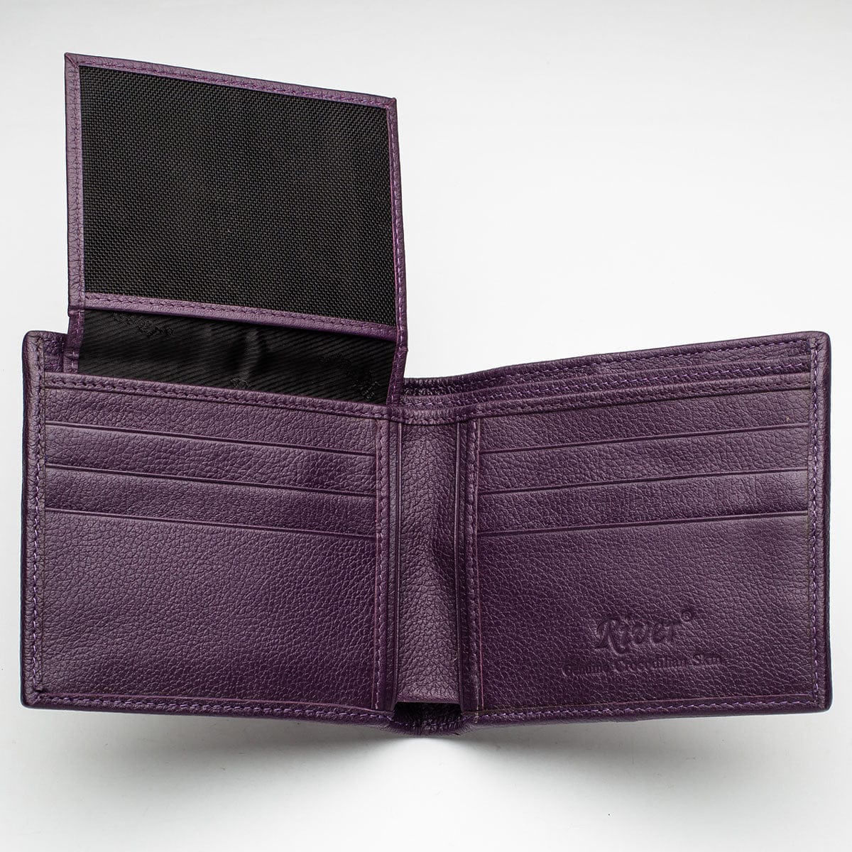 Luxury Violet Crocodile Tail Leather Wallet for Men - Genuine Exotic Skin Billfold with RFID Protection | Perfect for Business, Travel & Everyday Use