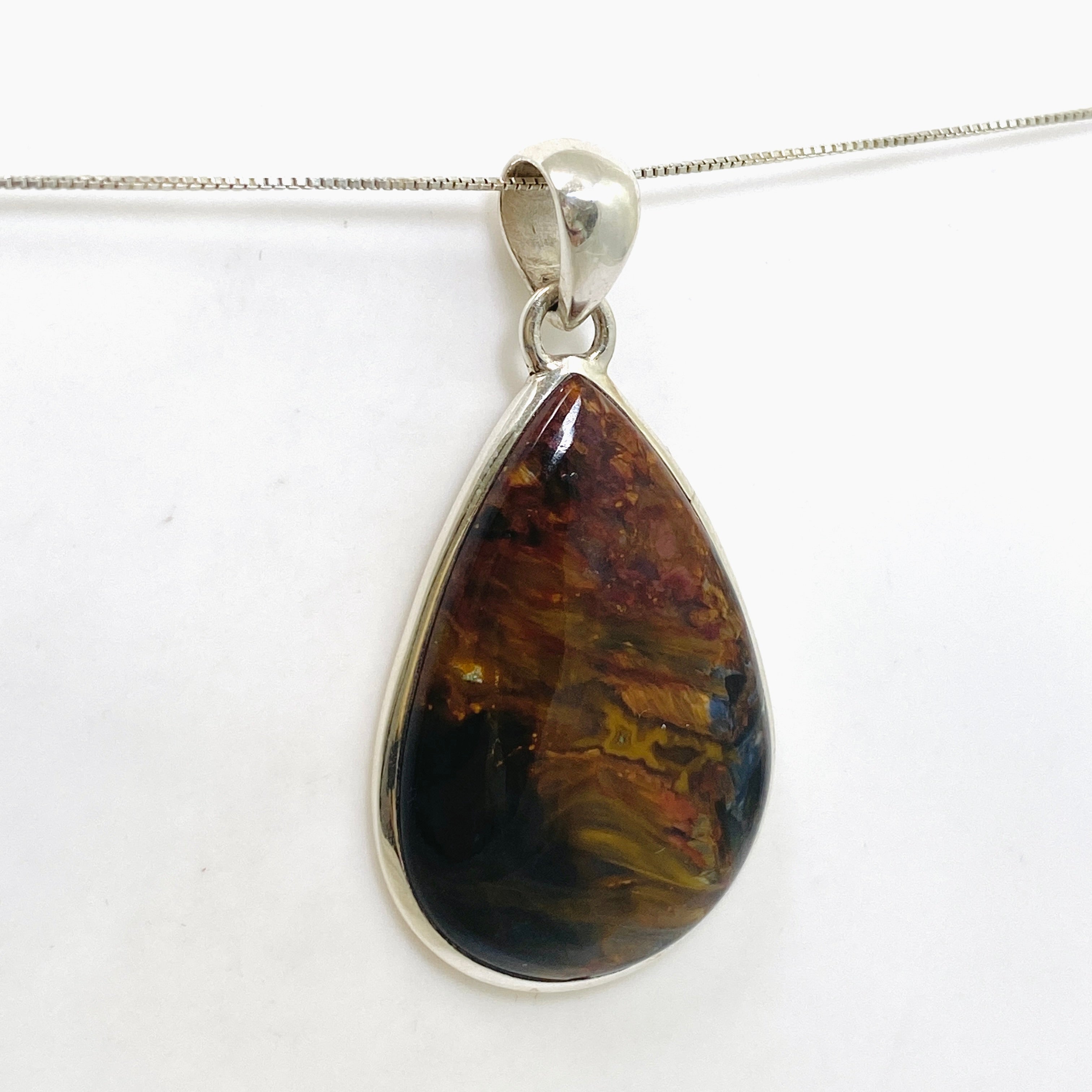 Natural Pietersite Teardrop Cabochon Pendant - Handmade Jewelry PPGJ1062 for Women, Gift for Her, Healing Crystal Necklace - Perfect for Meditation, Yoga & Spiritual Healing
