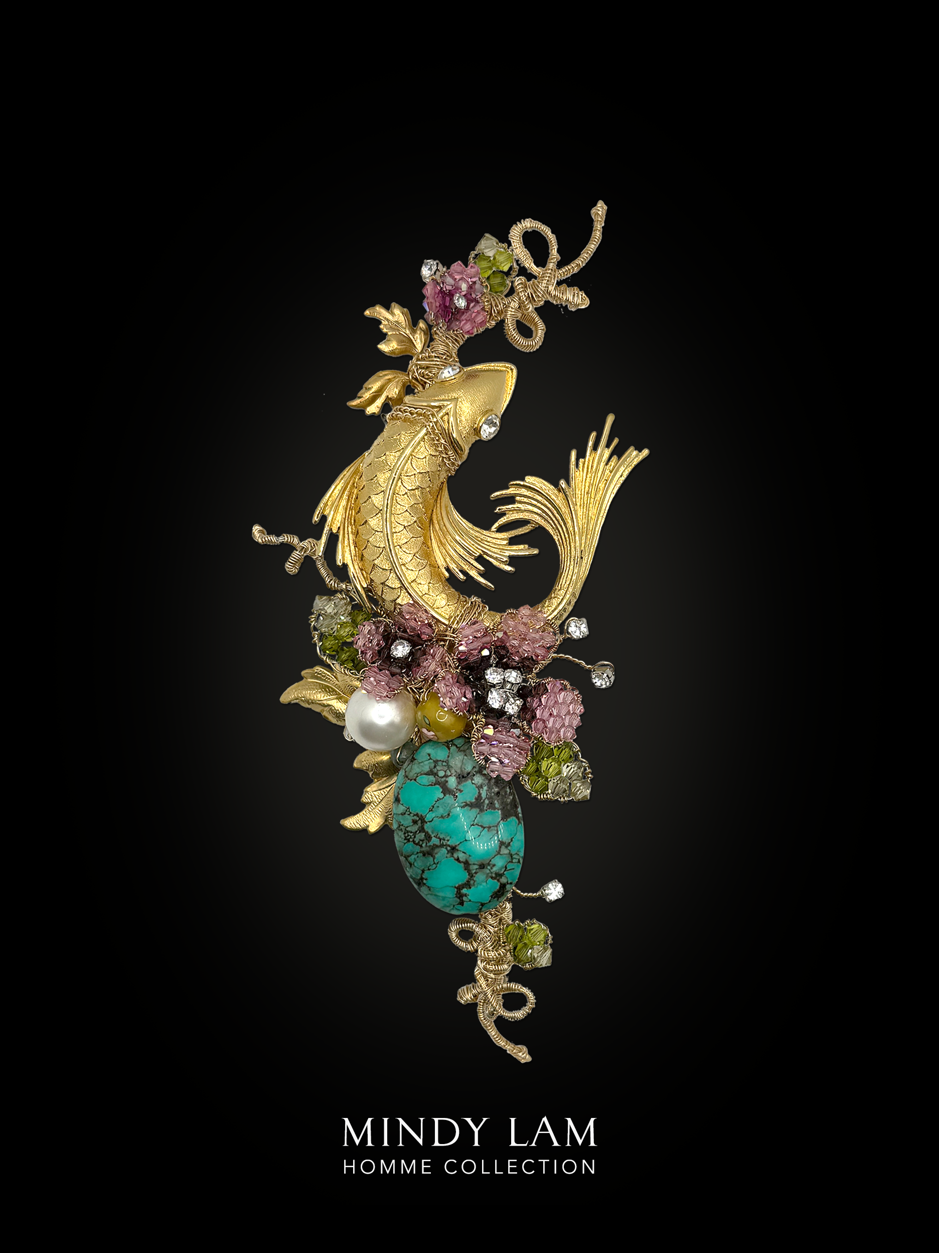 Men's Lapel Pin - Splash of Spring Floral Design | Elegant Lapel Accessory for Suits, Weddings & Business Attire