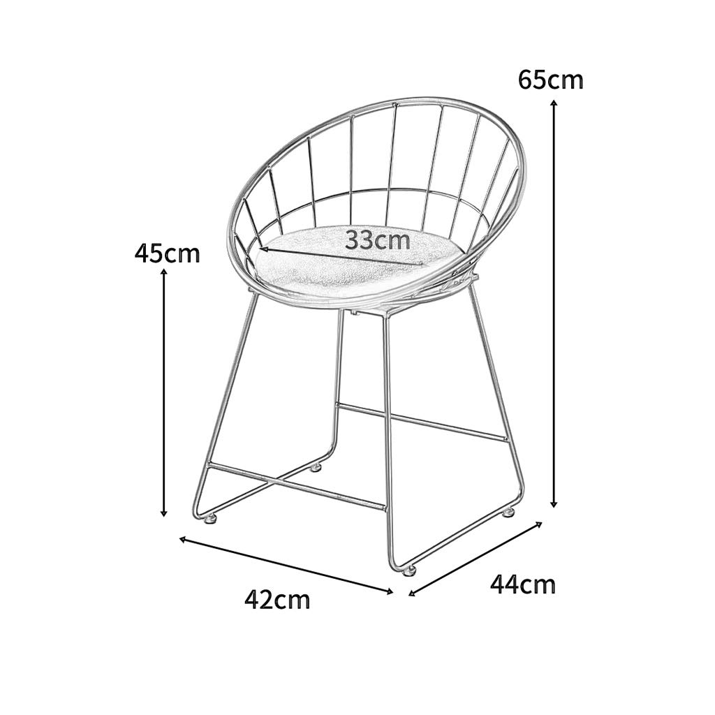 JHSLXD Wrought Iron Dressing Stool - Golden Antirust Makeup Chair with Pink Cloth, Multifunctional Shoe Changing Stool & Child Dining Chair - Perfect for Bedroom Vanity, Nursery, and Entryway Organization