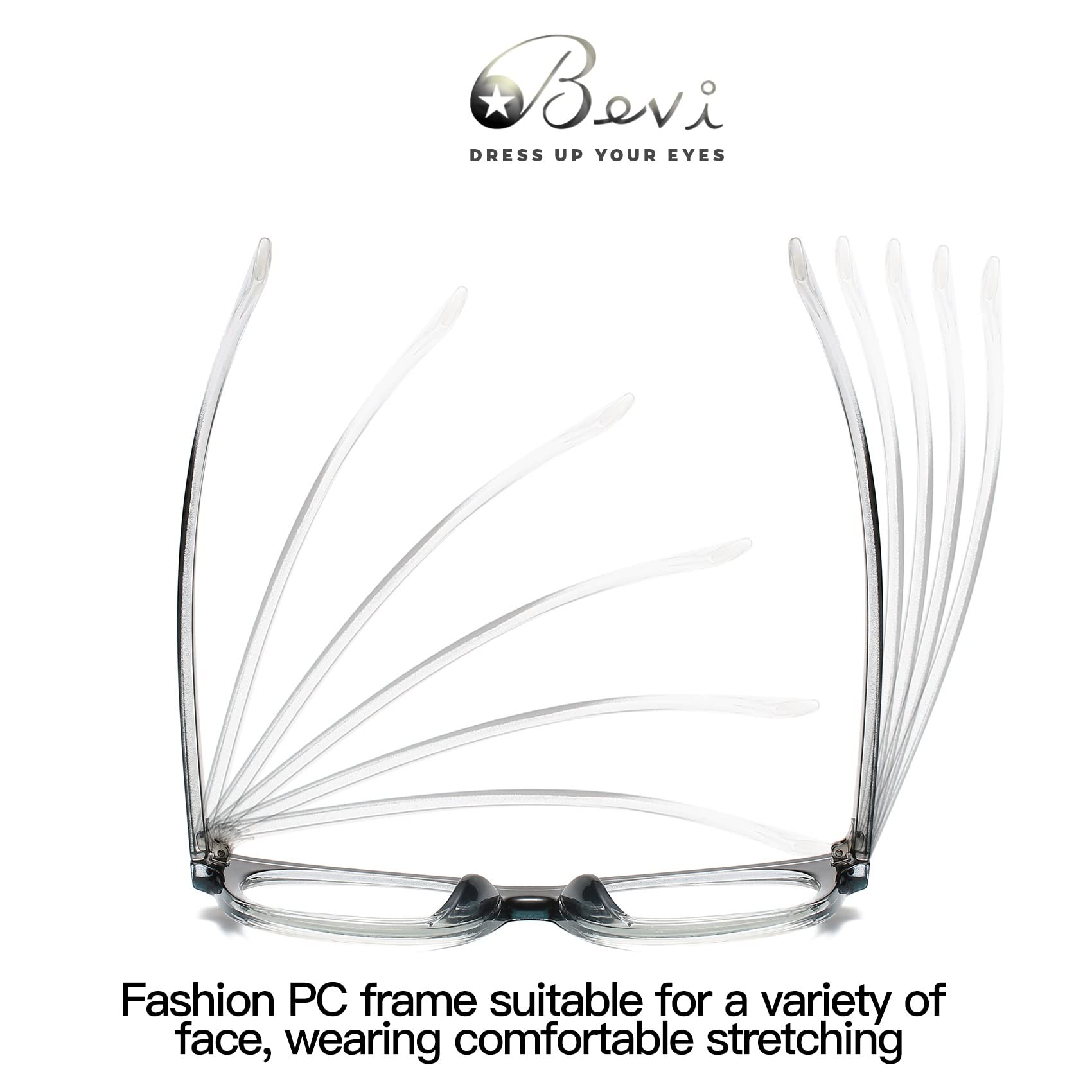 Bevi Blue Light Blocking Glasses for Men & Women - Reading & Magnifying for Office & Screen Use