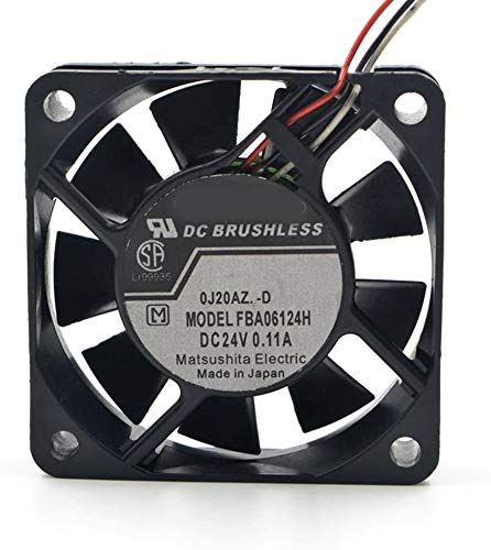 Panaflo FBA06T24H 6015 60mm DC 24V Cooling Fan 0.11A - High Performance Inverter Fan for Electronics Cooling, PC Cases, and Server Racks