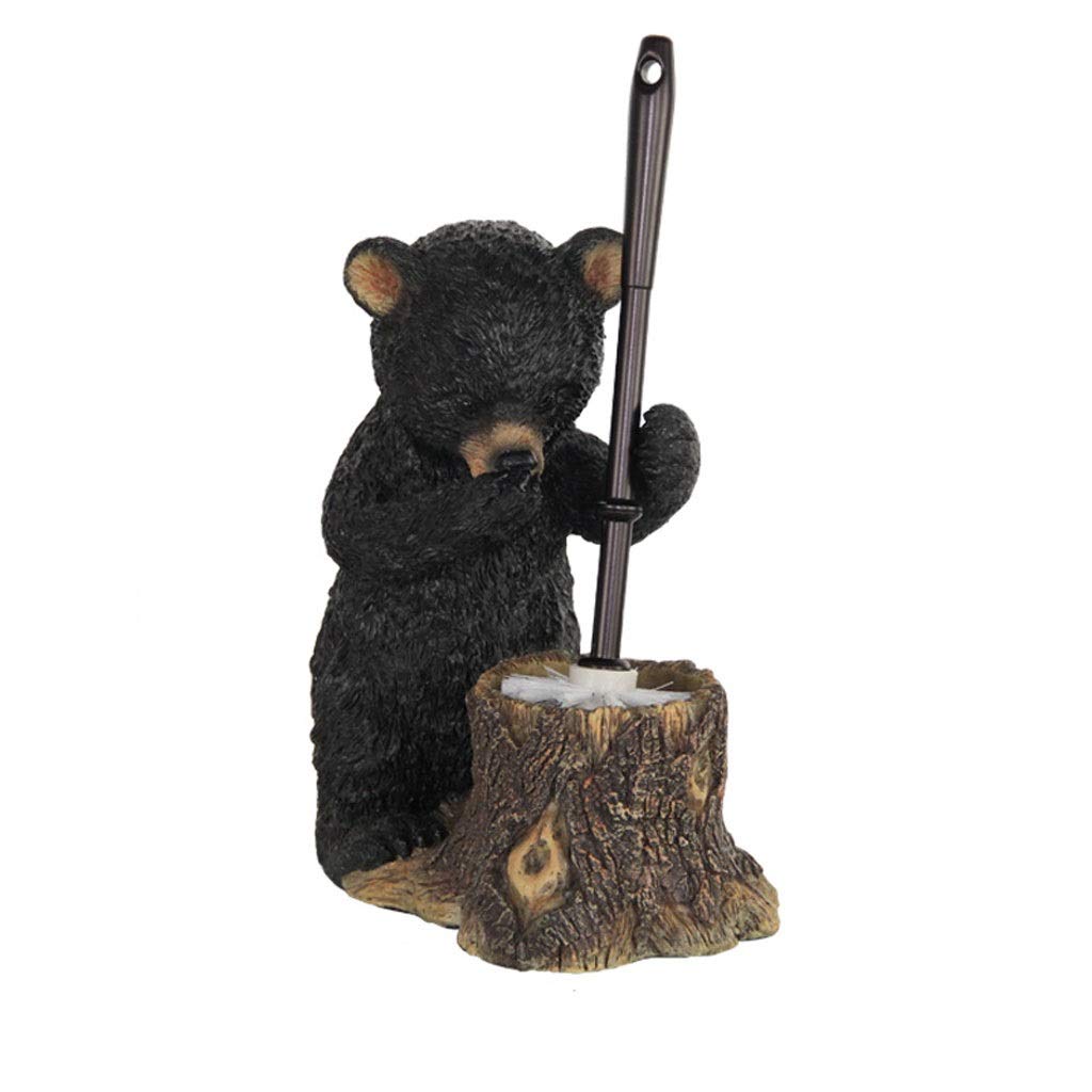 Funny Bear Toilet Brush with Durable Resin Base & Long Handle - Replaceable Brush Head for Deep Cleaning | YIFEI2013-SHOP | Perfect for Bathroom Cleaning, Home Decor & Gifts