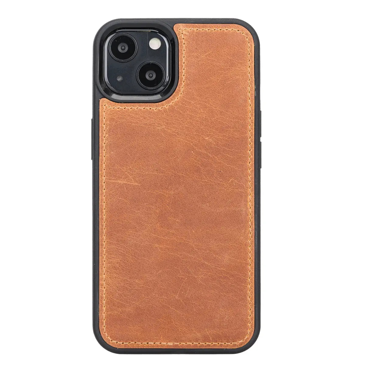 Premium Camel Brown Genuine Leather Wallet Case for iPhone 13 - Slim Protective Cover with Card Slots | Perfect for Everyday Use, Travel & Business (iPhone 13/6.1