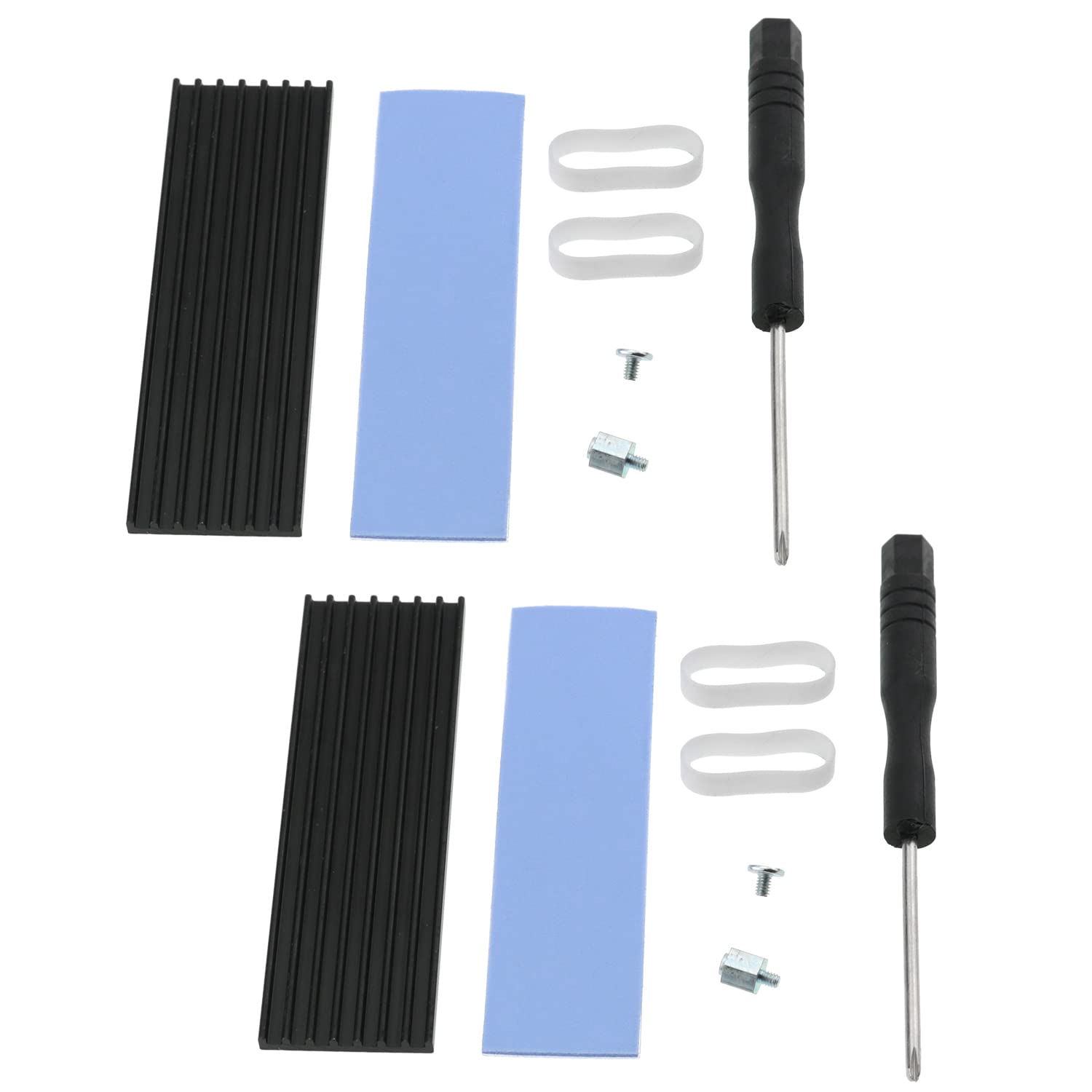 MTQY 2-Pack M.2 2280 SSD Heatsinks - Aluminum Alloy Cooling for PS5 & PC - High-Performance Heat Dissipation for Gaming & Workstations