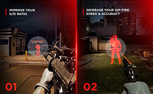 HipShotDot D-Series Care Pack - Reusable Transparent Gaming Aim Sight Decals for TV & Monitor - FPS Video Game Accessories Compatible with PC, Xbox, PlayStation (1 Pack, Green) - Perfect for Call of Duty, Fortnite & First-Person Shooter Games
