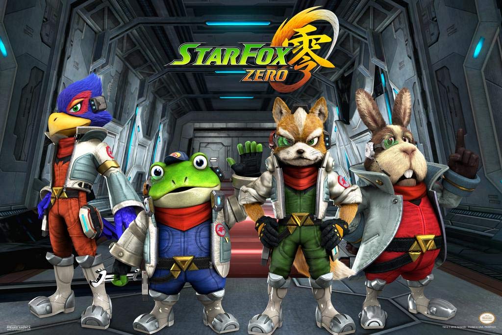 Star Fox Zero Nintendo Poster - 12x18 Inch Laminated Dry Erase Sign for Gaming Room & Office Decor | Pyramid America