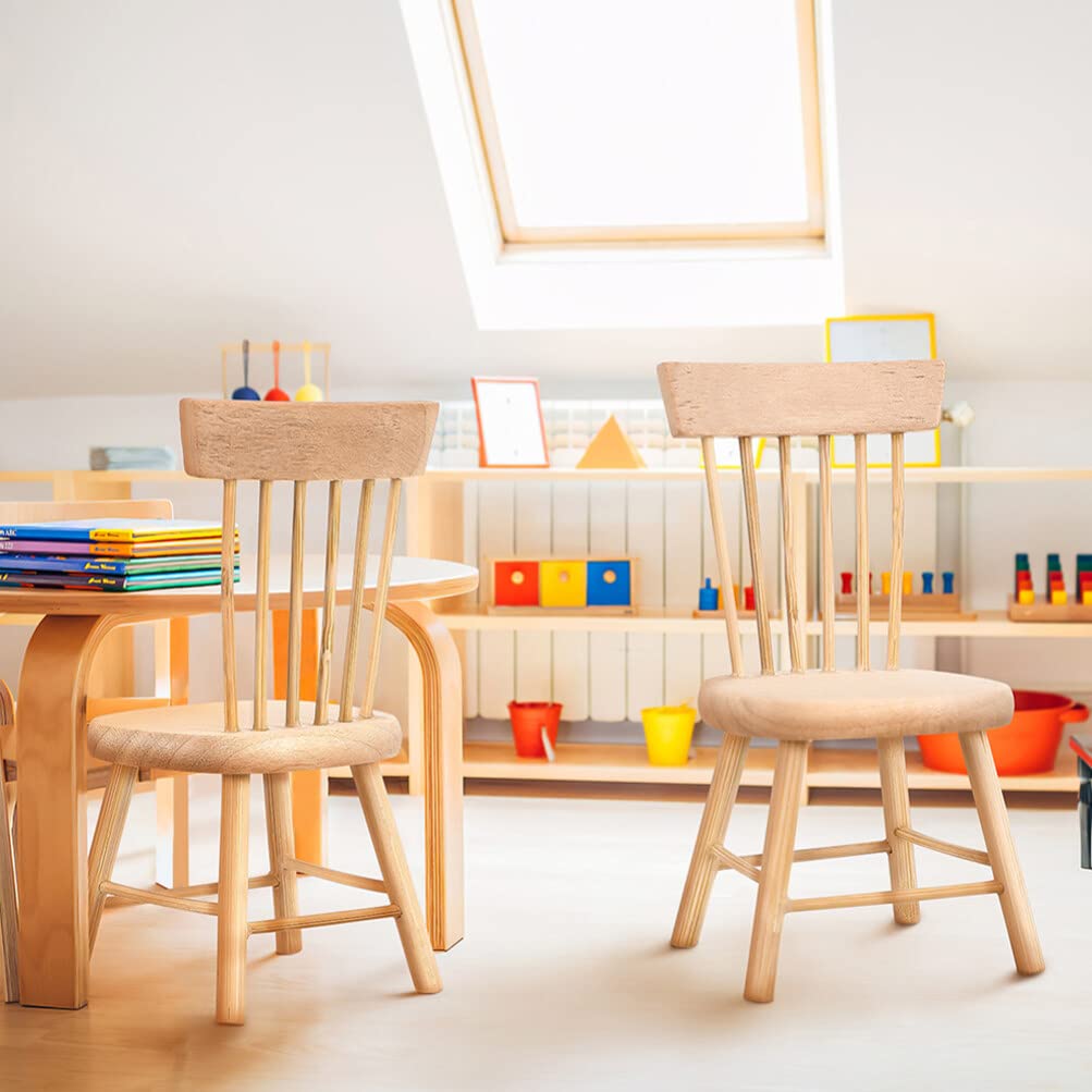 Yardwe 24-Piece Miniature Wooden Dollhouse Chair Set - 1:12 Scale Doll Furniture for Dollhouse Decor, DIY Crafts & Miniature Scenes | Perfect for Dollhouse Accessories, Tea Party Displays & Collectors