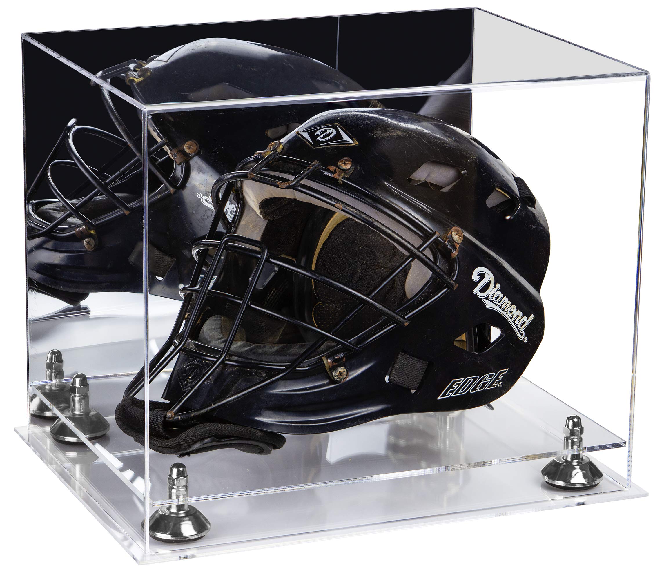 Premium Acrylic Display Case for Hockey Goalie Helmets - Perfect for Showcasing Sports Memorabilia in Home, Office, or Trophy Rooms