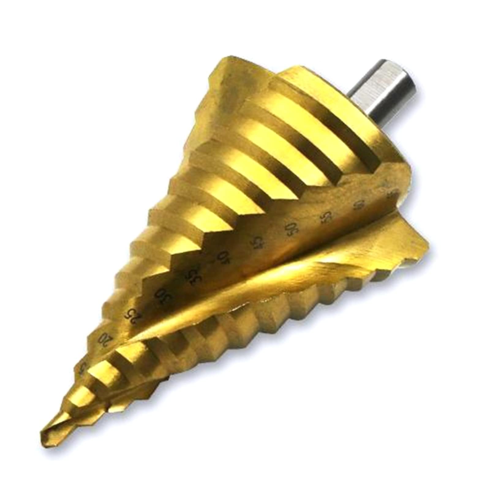 NUSHKI Pagoda Spiral Step Drill Bit - Cobalt High Speed Steel Cone Drill for Metal, Wood & Plastic - Perfect for DIY, Home Improvement & Metalworking Projects