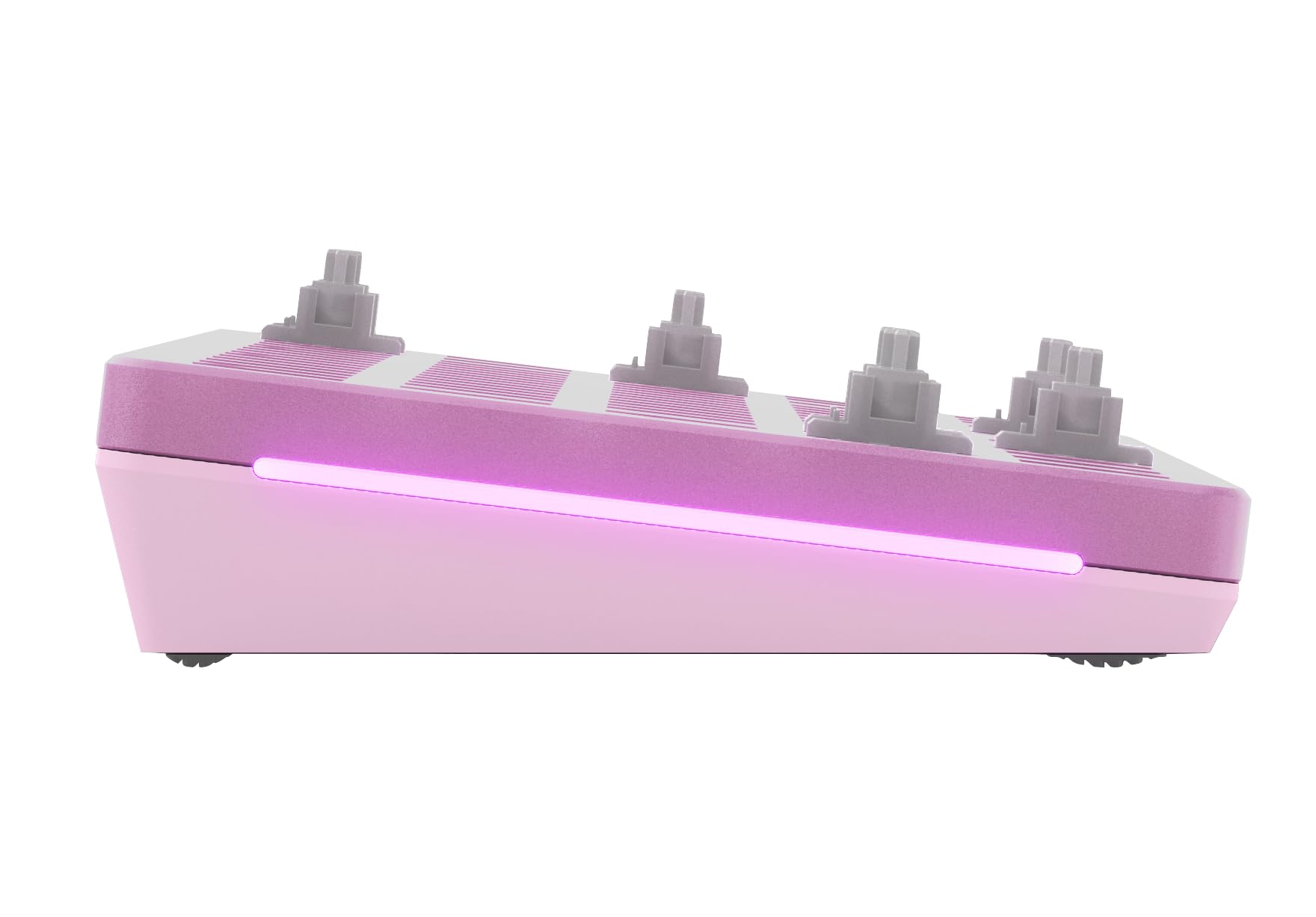 Glorious GMMK 2 Compact 65% Barebone Mechanical Gaming Keyboard - Aluminum Frame, Customizable RGB Backlit, TKL Layout (65%), International/ISO Compatible - Pink | Perfect for Esports, Streaming & Office Work