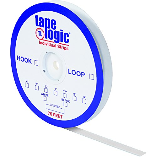 Aviditi Tape Logic Sticky Back Hook & Loop Tape Roll - 4 Inch x 75 Feet, White - Multipurpose Fastener for Classroom, Home & Office Organization - Perfect for DIY Projects, Wall Hanging & Crafting (1 Roll)