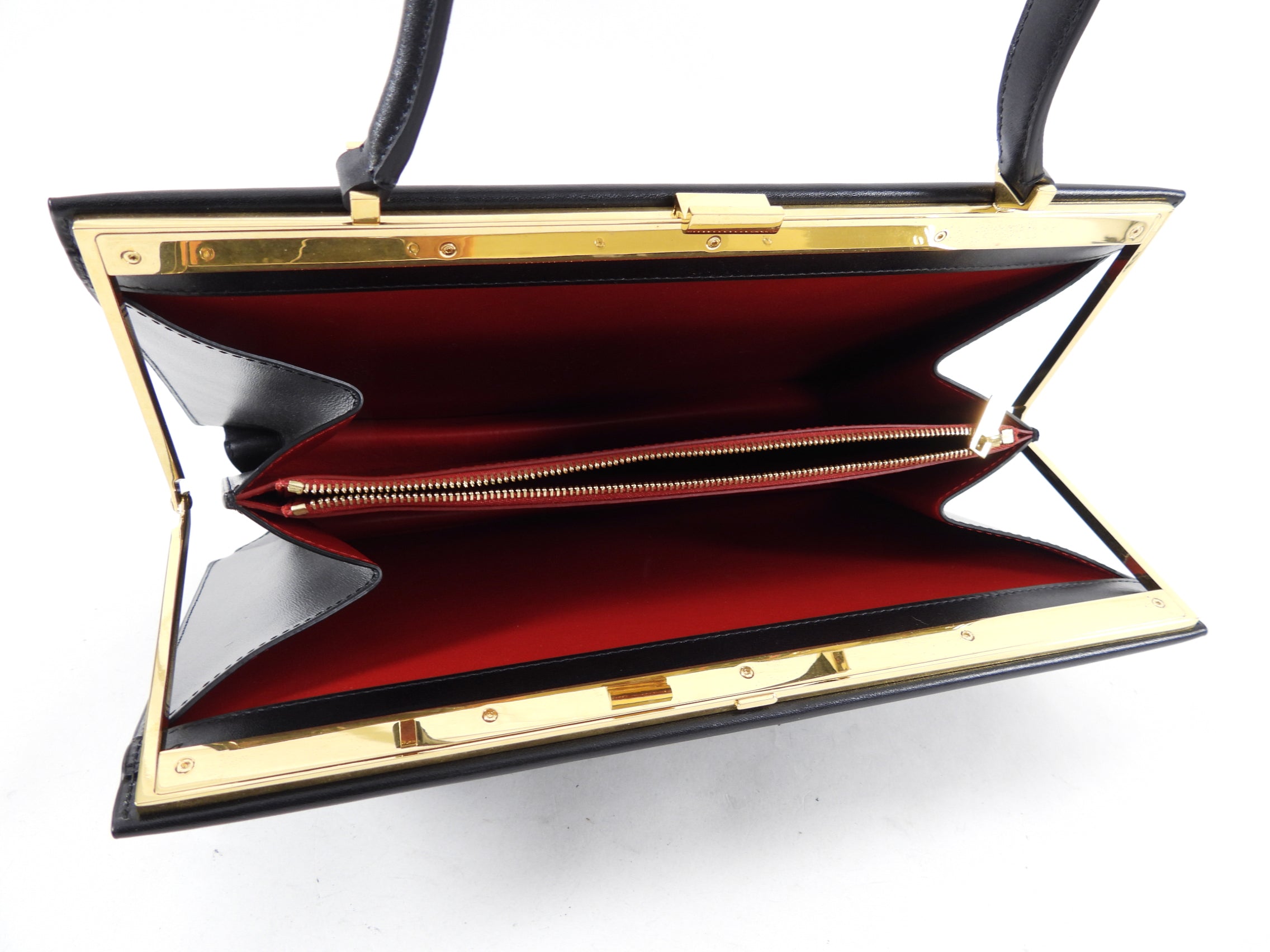 Celine Medium Black Clasp Handbag in Smooth Leather - Luxury Designer Crossbody Bag for Women | Perfect for Work, Travel & Evening Events