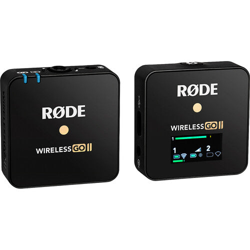 RODE Wireless GO II Compact Digital Wireless Microphone System with Built-in Recorder (2.4 GHz, Black) - Perfect for YouTube Videos, Vlogging, Interviews & Live Streaming