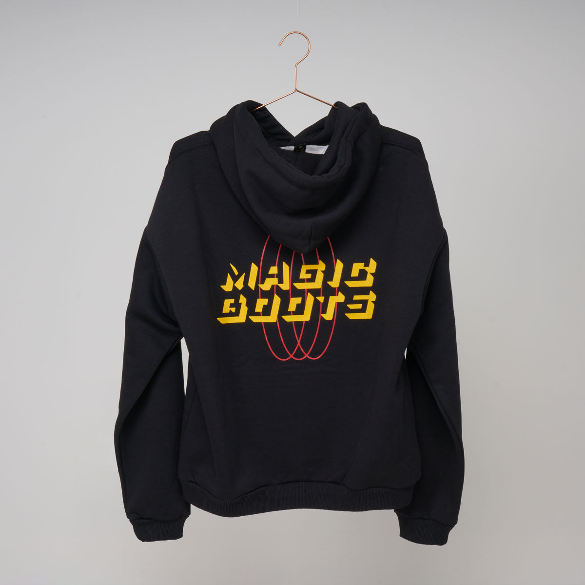 NJ Nils Jansons 'Magic Boots' THE HOODIE - Black Unisex Pullover Sweatshirt for Streetwear & Casual Fashion | Perfect for Urban Outfits, Lounge Wear & Cool Weather