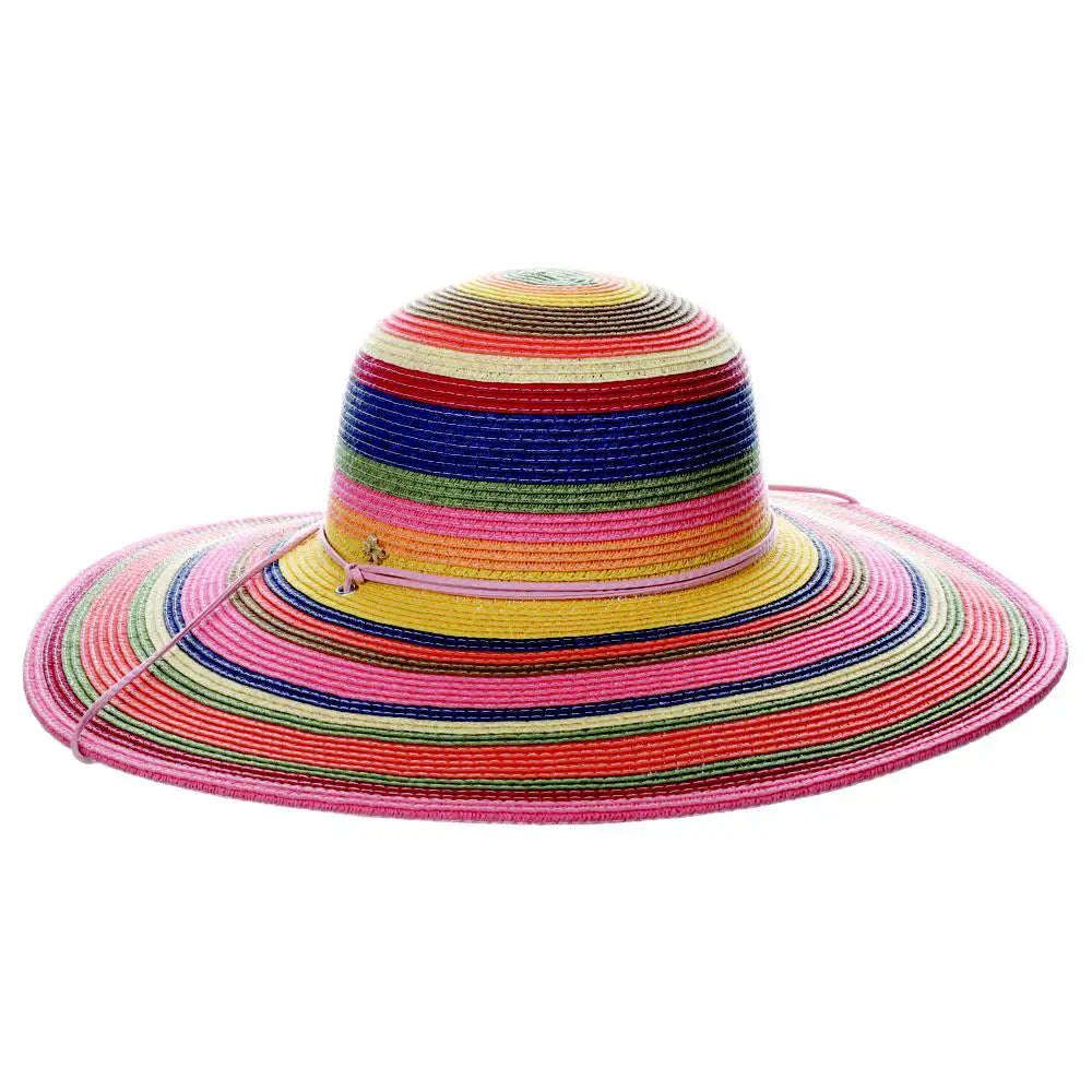 Cappelli Enis Women's Straw Sun Hat - Wide Brim Beach Hat for Summer, Outdoor, and Travel - Perfect for Vacation, Pool, and Garden Use