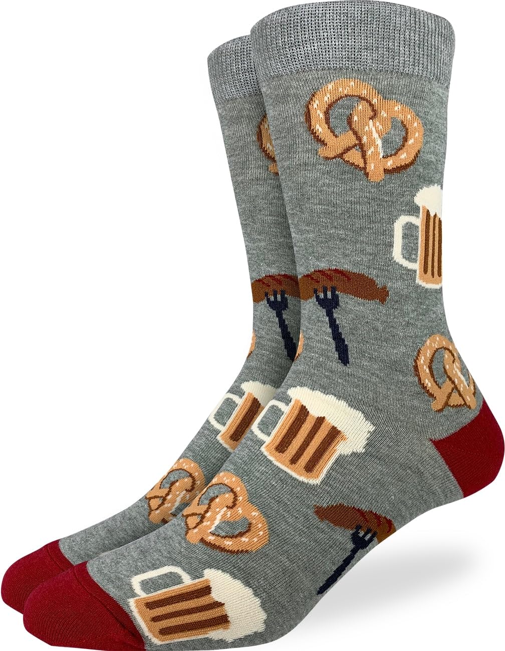 Good Luck Sock Men's Novelty Drinking Socks for Adults - Funny Beer Themed Crew Socks - Perfect Gift for Beer Lovers, Parties & Casual Wear
