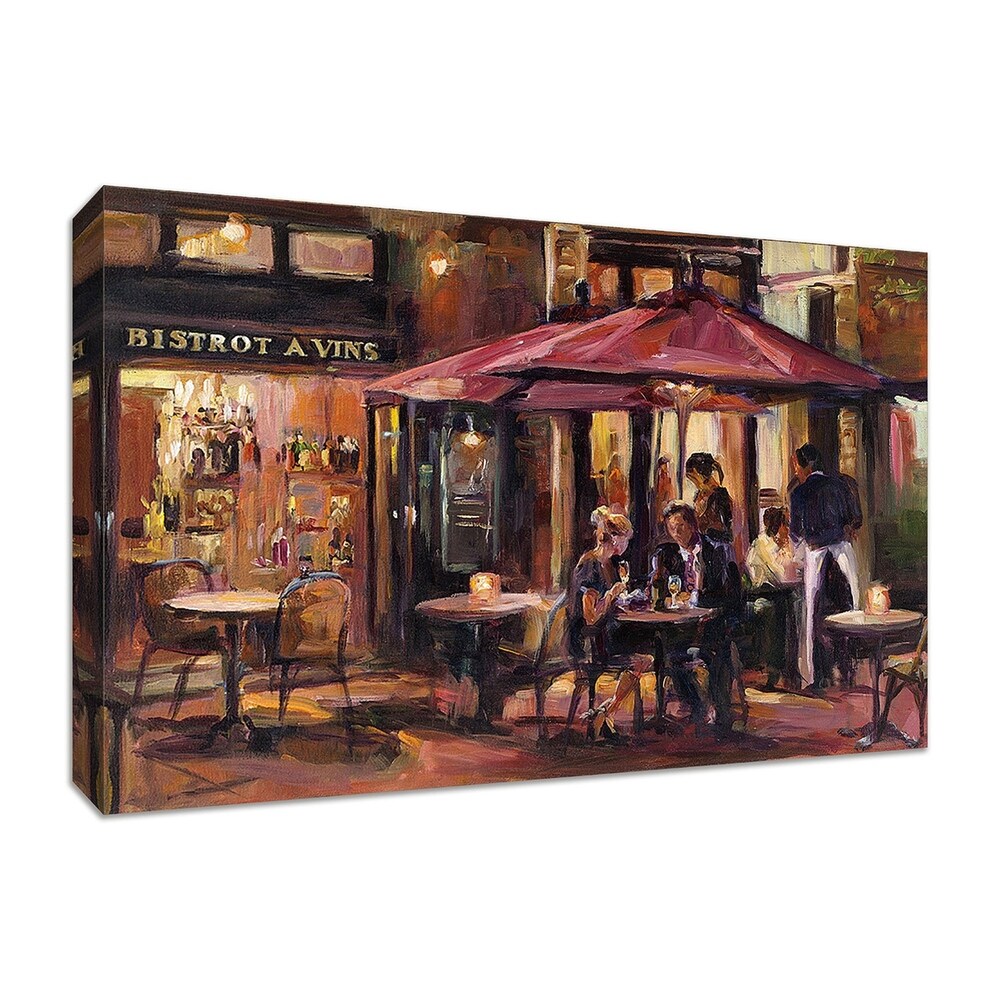 Bistro A Vins by Marilyn Hageman - Premium Giclee Art Print on Gallery Wrapped Canvas - Perfect for Living Room, Dining Room & Office Wall Decor