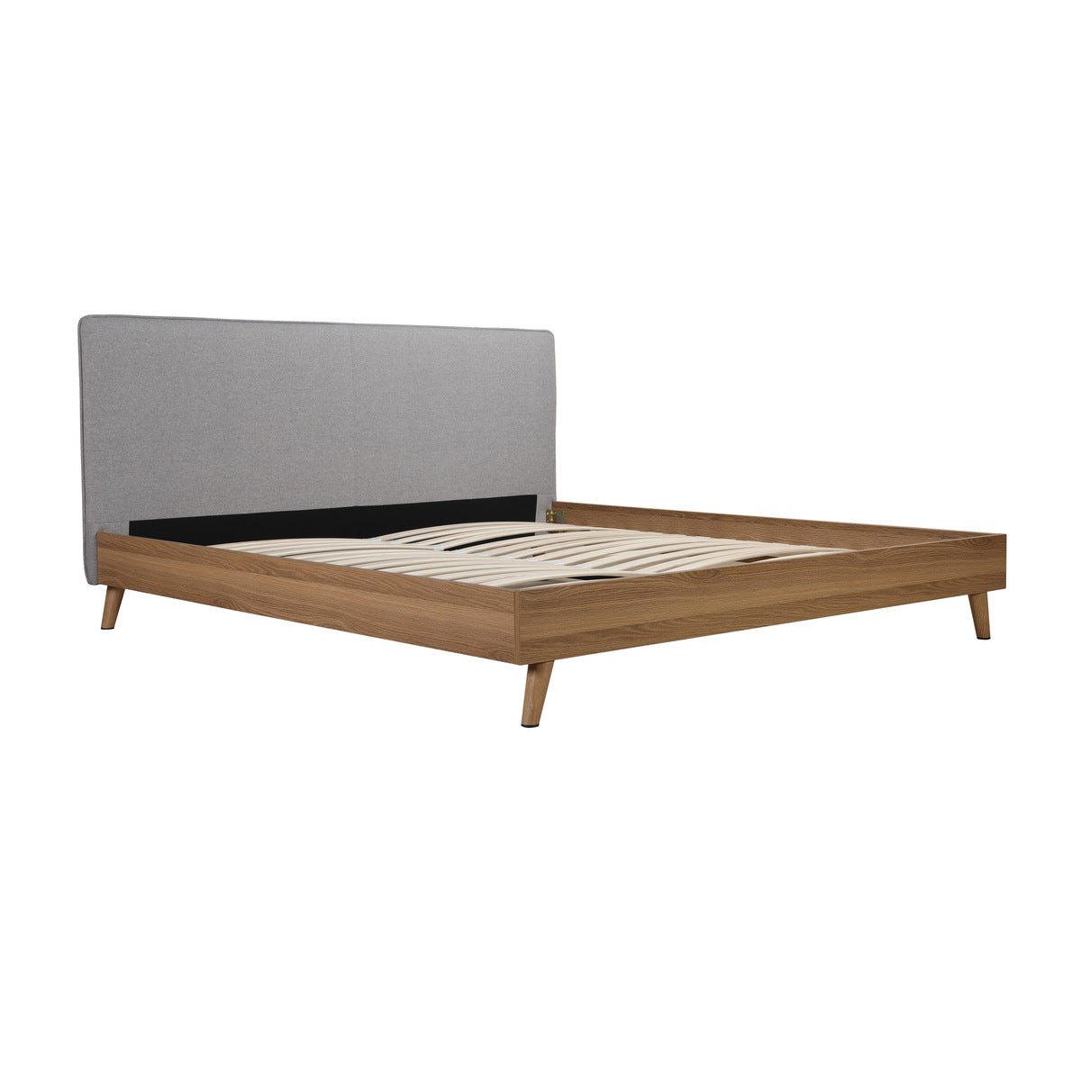 Cassidy King Upholstered Platform Bed with Headboard - Queen Size, Modern Bed Frame for Bedroom, Perfect for Master Bedroom, Guest Room & Apartment
