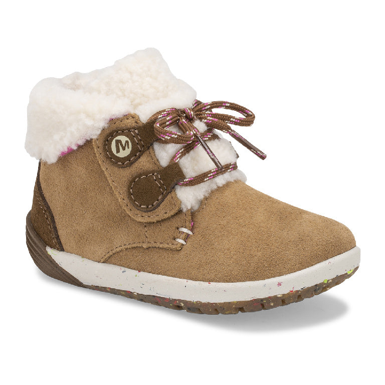 Merrell Chestnut Cocoa Bare Steps Baby & Toddler Boots - Warm & Comfortable Winter Boots for Kids - Perfect for Outdoor Play & Snow Adventures