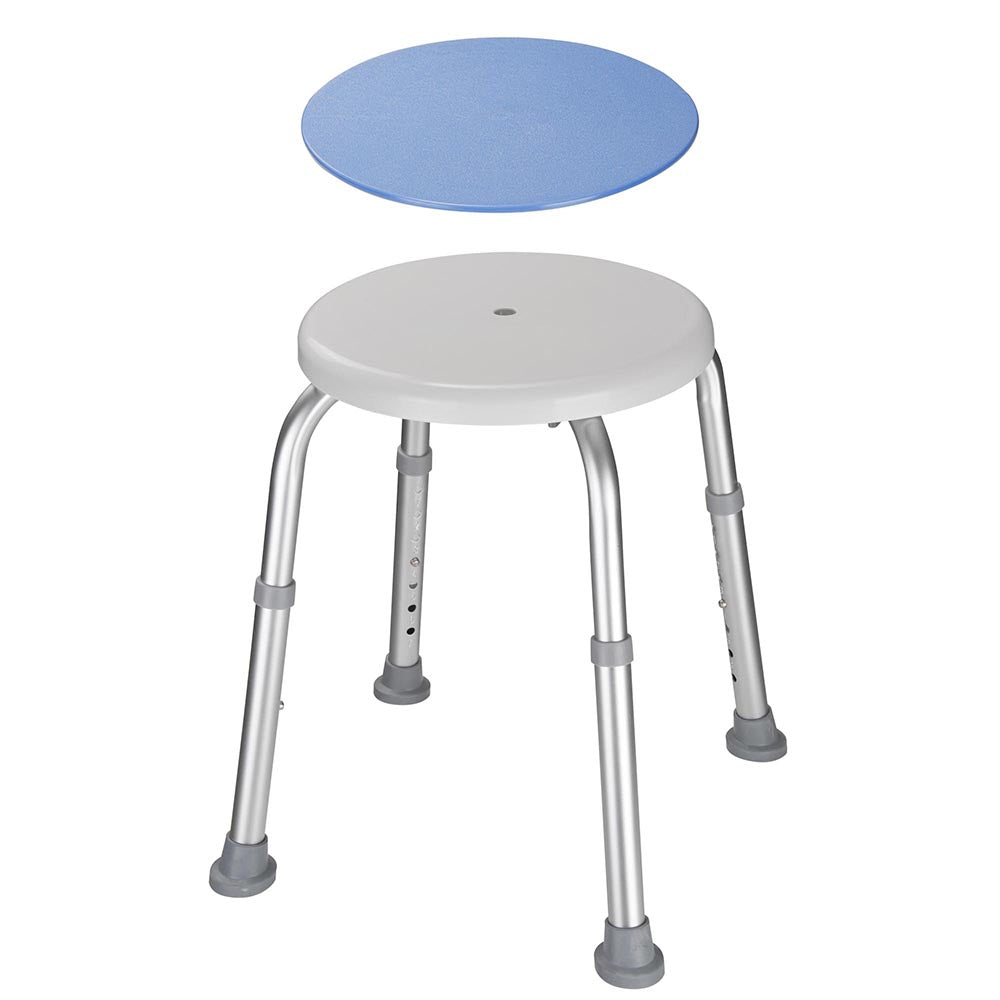TheLAShop Bath Swivel Seat Shower Stool Chair - Adjustable Height Non-Slip Bathroom Shower Chair for Elderly & Disabled - Ideal for Safe Bathing, Showering & Relaxation
