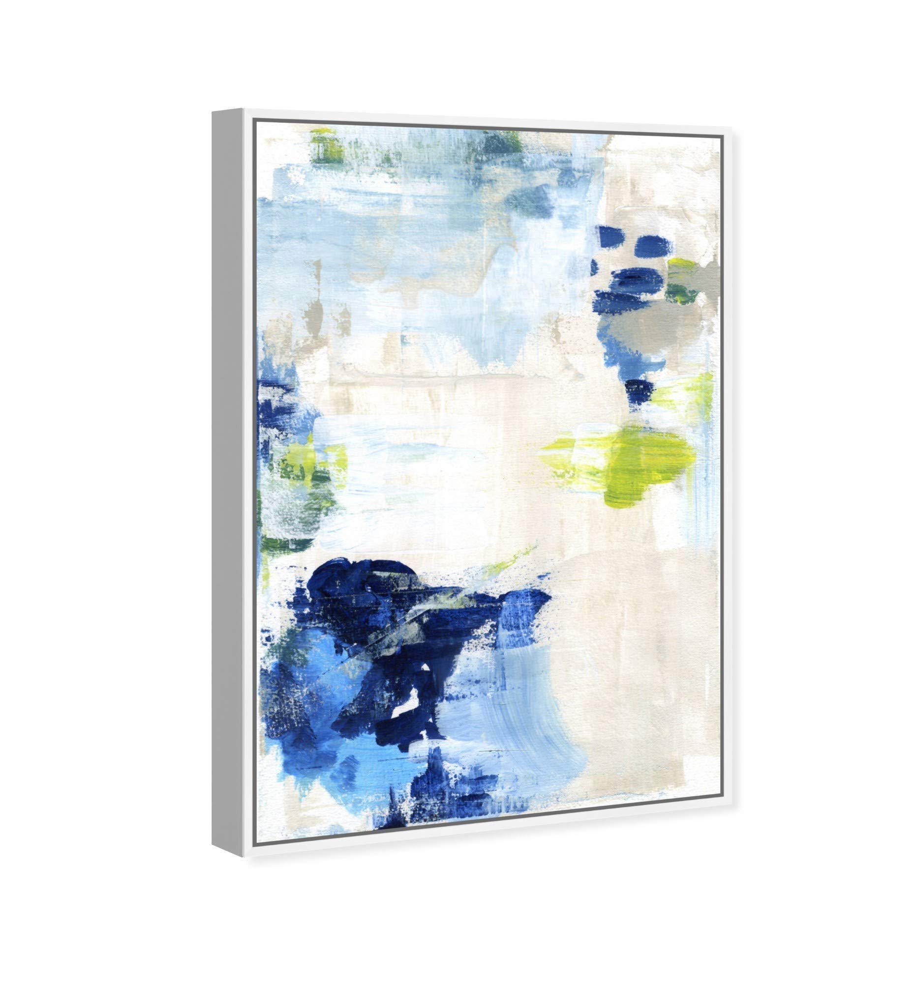 Abstract Wall Art Canvas Print 'Perks' by Oliver Gal Artist Co. - 10x15 Inch White Framed Home Decor for Living Room, Bedroom & Office