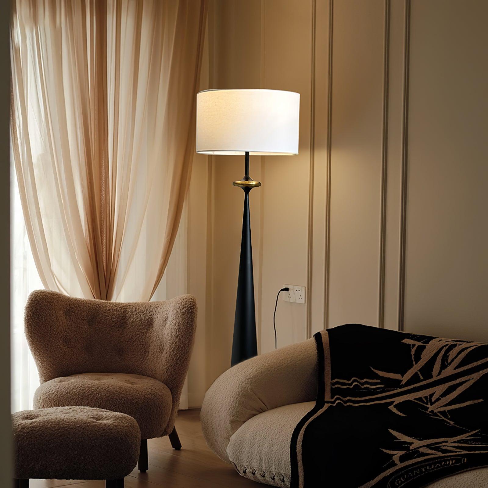 Putney Floor Lamp - Modern LED Standing Light with Adjustable Brightness & Color Temperature for Living Room, Bedroom, or Office