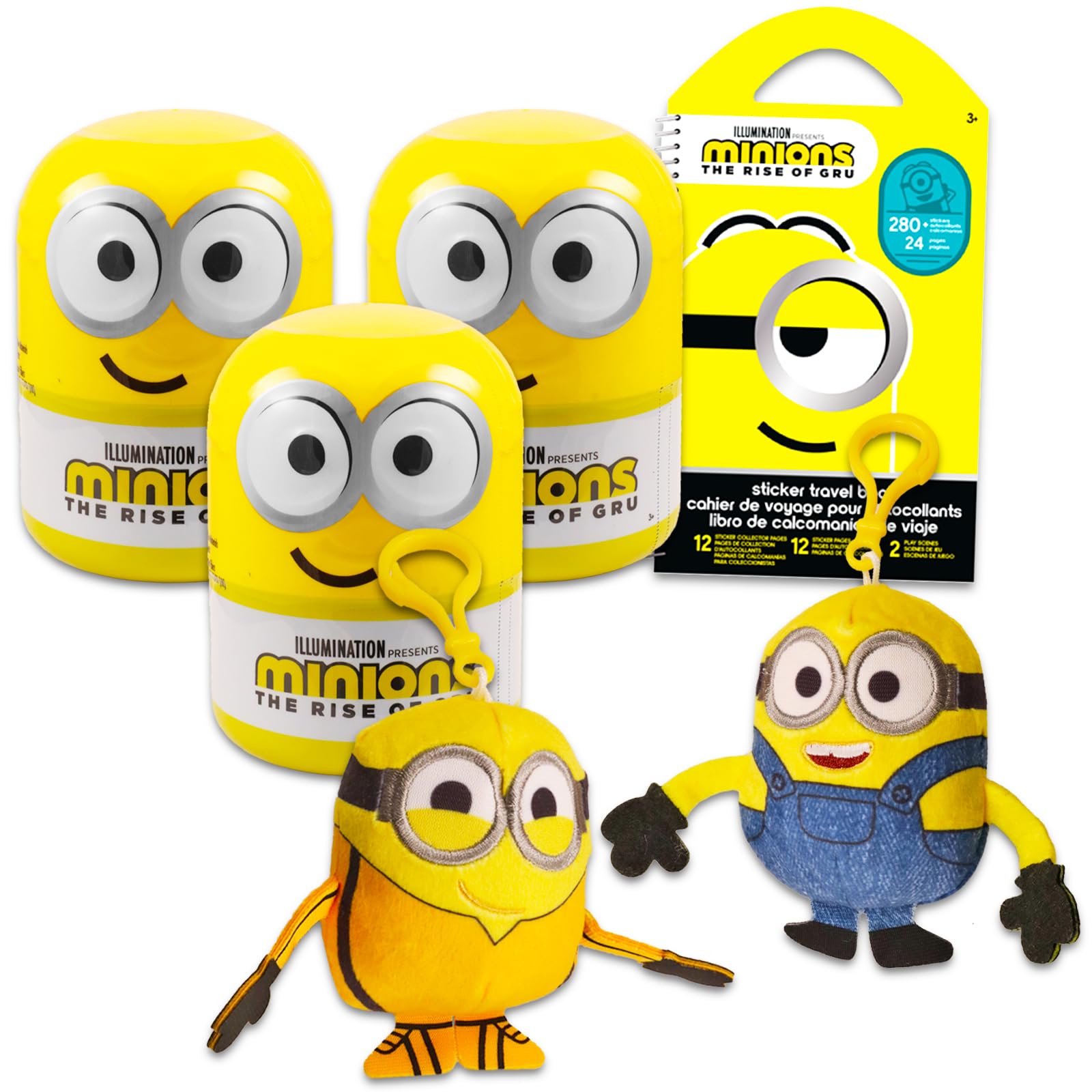 Minions Blind Bags Party Favors 3 Pack - Despicable Me Mystery Keychain Figures with Stickers | Fun Minion Bag Clips for Kids & Adults | Perfect for Birthday Parties, School Rewards & Collectibles