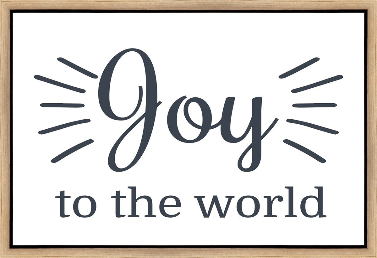 Joy to The World Gallery Wrap Canvas - Premium Christmas Holiday Wall Art Decor for Home, Office & Gifts - Perfect for Living Room, Bedroom & Holiday Party Decorations