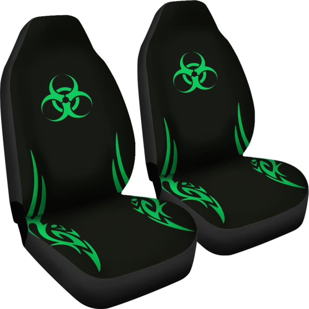 Premium Eco-Friendly Biohazard Car Seat Covers 211401 - Waterproof & Durable Protection for Cars, SUVs, Trucks - Perfect for Daily Commute, Road Trips & Pet Owners
