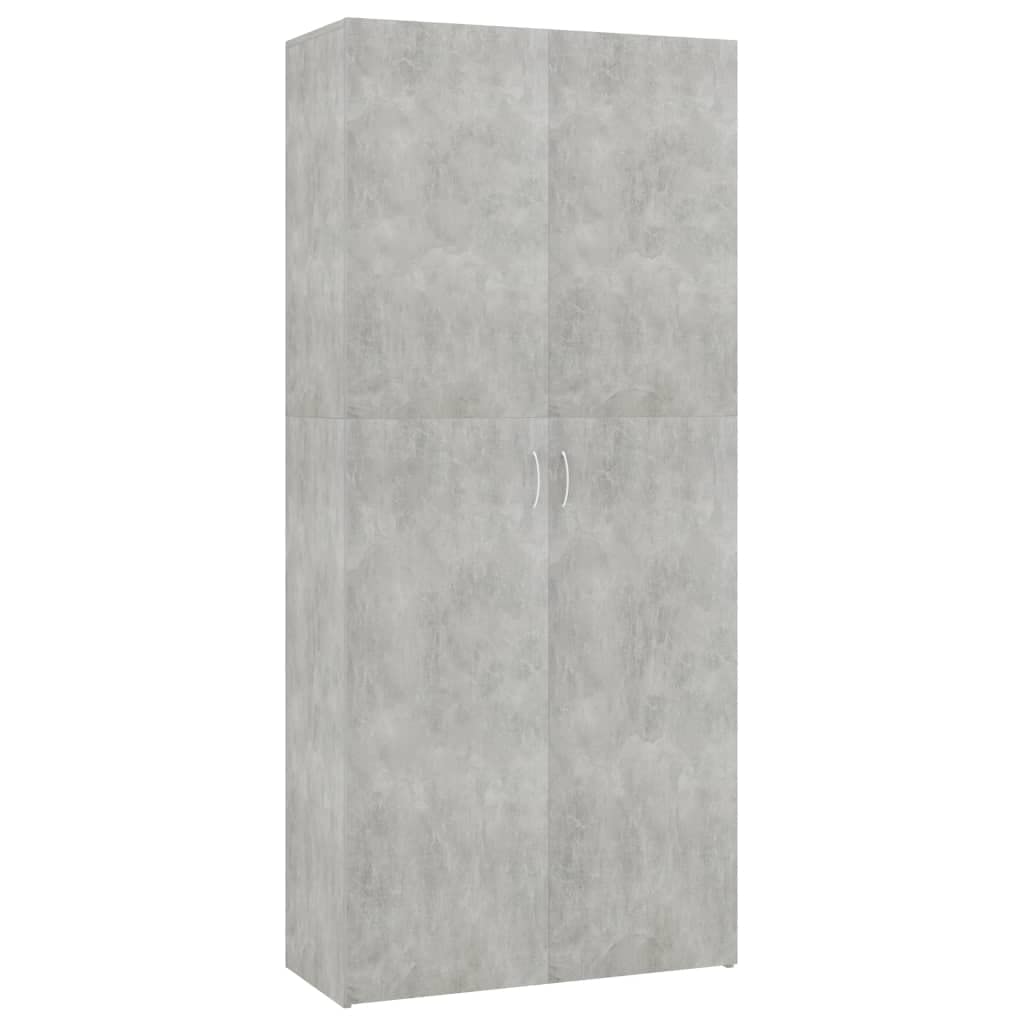 vidaXL Shoe Cabinet for Hallway - Engineered Wood Storage Shelf with 12 Compartments, Concrete Gray - Space Saving Home Organizer for Entryway, Closet, and Bedroom Storage