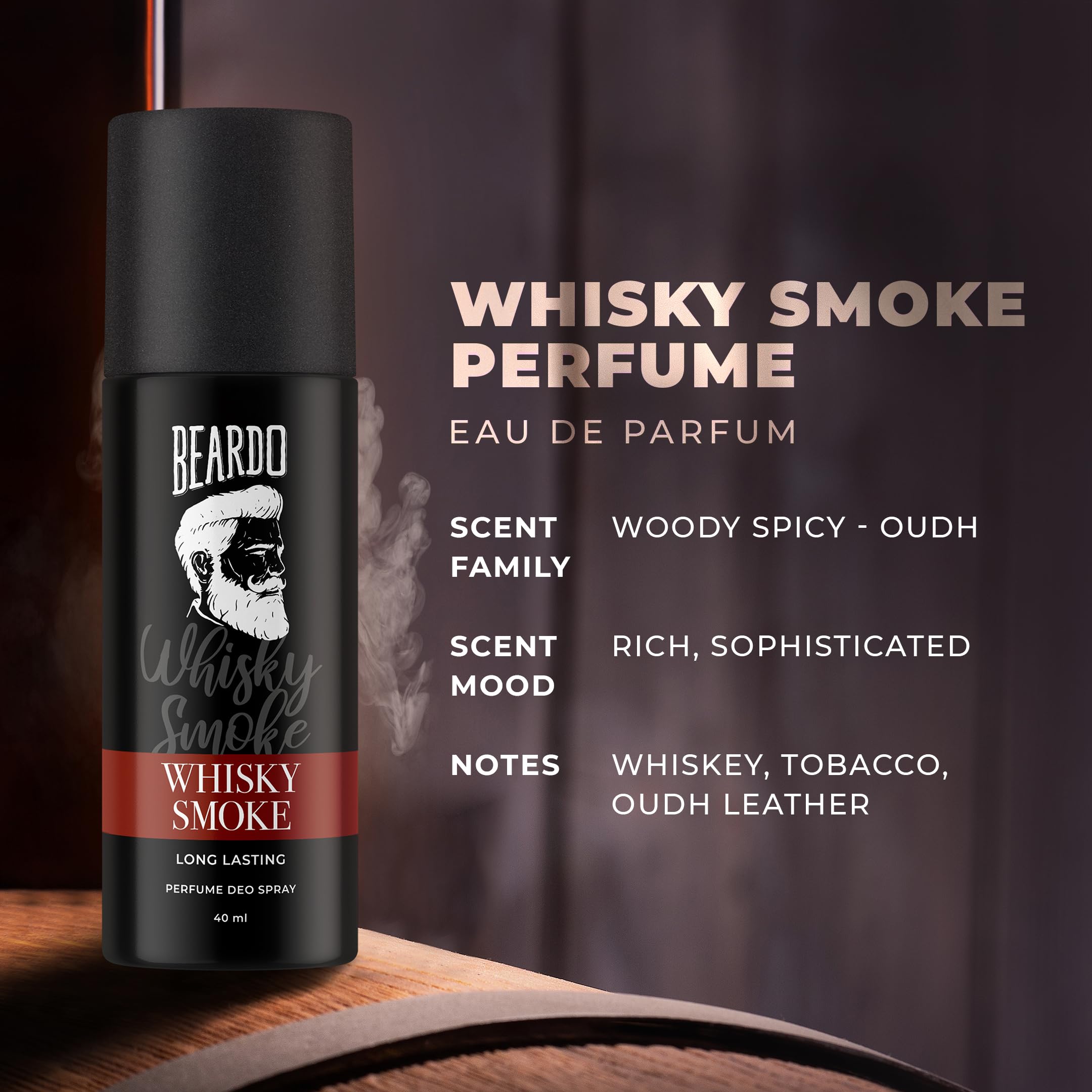 Beardo Godfather 150ml & Whisky Smoke 40ml Cologne Set for Men - Citrus Aromatic Spicy Long Lasting Body Spray & Deodorant Gift Set | Perfect for Groomsmen, Brothers & Friends | Office, Date Night & Special Occasions