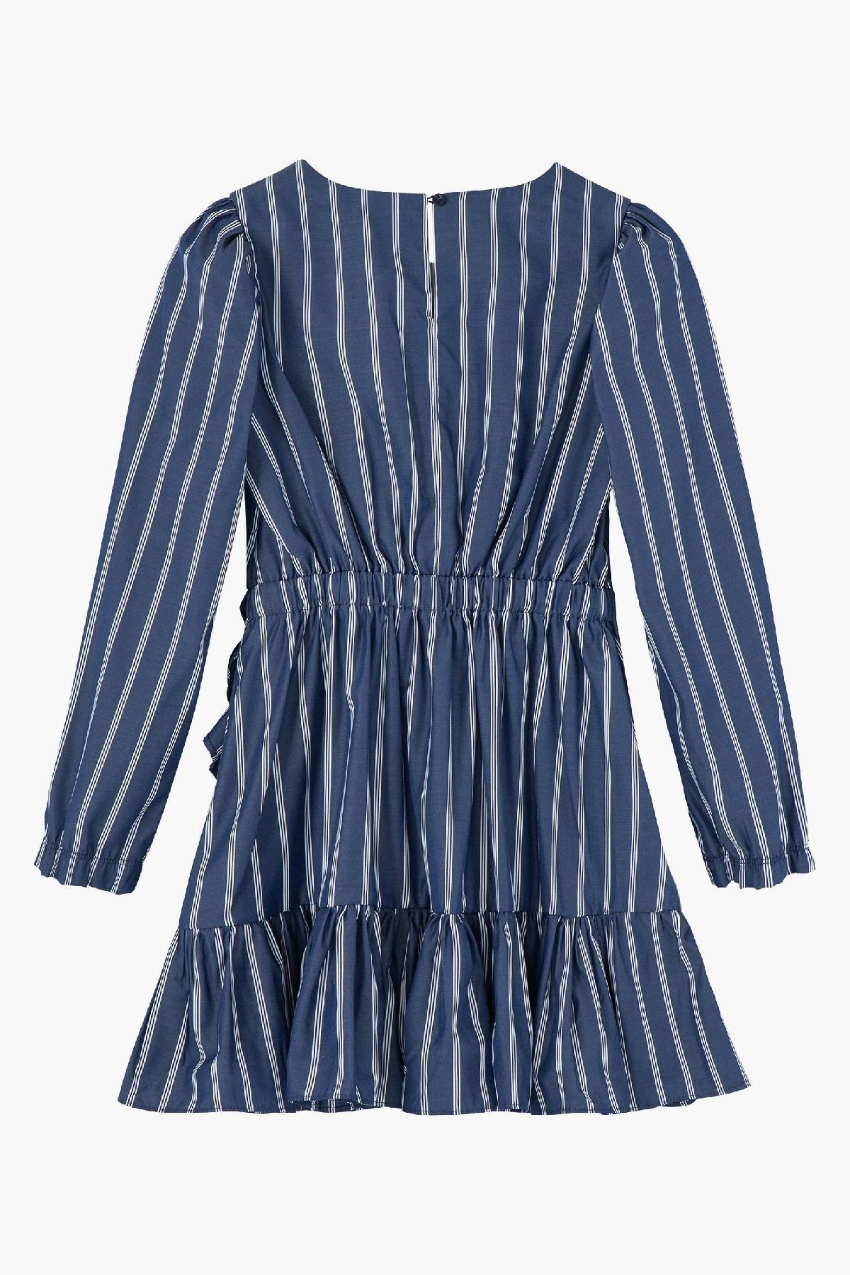 Girls' Ruffle Mock Wrap Dress - Cute & Comfortable Kids' Outfit for Parties, School & Everyday Wear