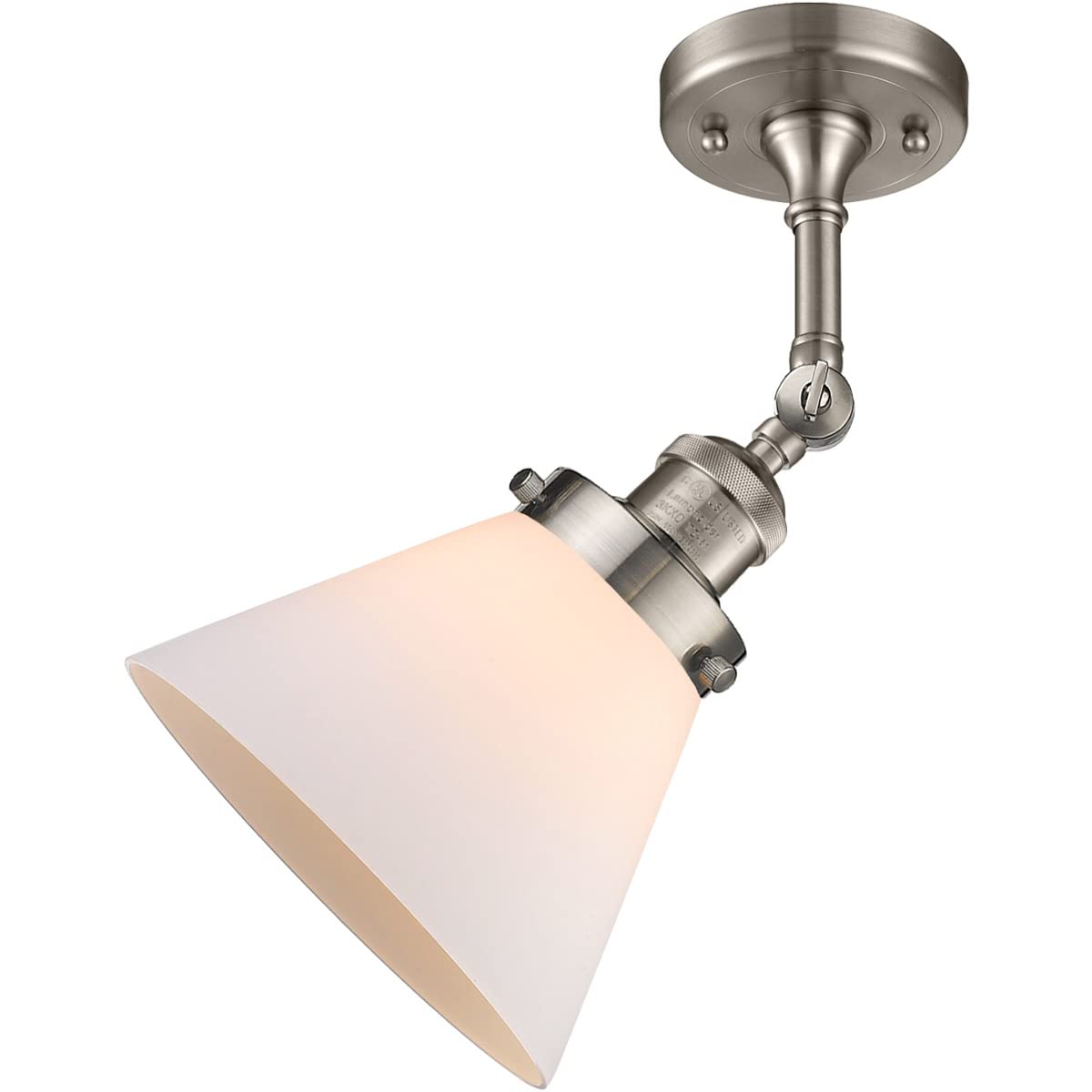 Innovations INNO201F-SN-G41-LED Brushed Satin Nickel Semi-Flush Mount Ceiling Light Fixture - Perfect for Bedroom, Hallway, Kitchen & Modern Home Decor