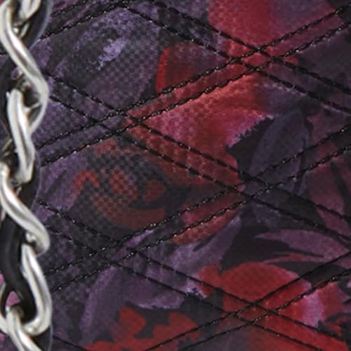 Red Onyx Watercolor Quilt With Chain