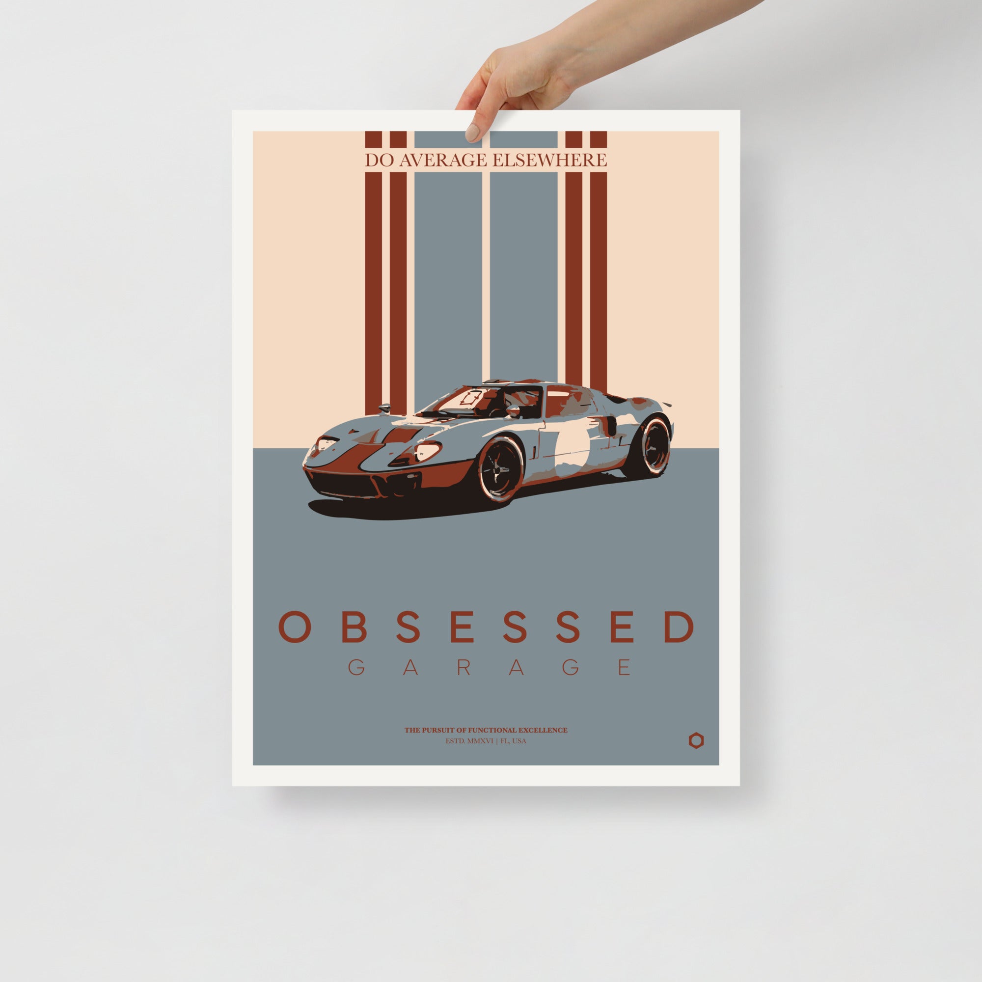 American Racing Poster - Vintage Car Art for Home & Garage Decor | Perfect for Motorsport Fans & Auto Enthusiasts