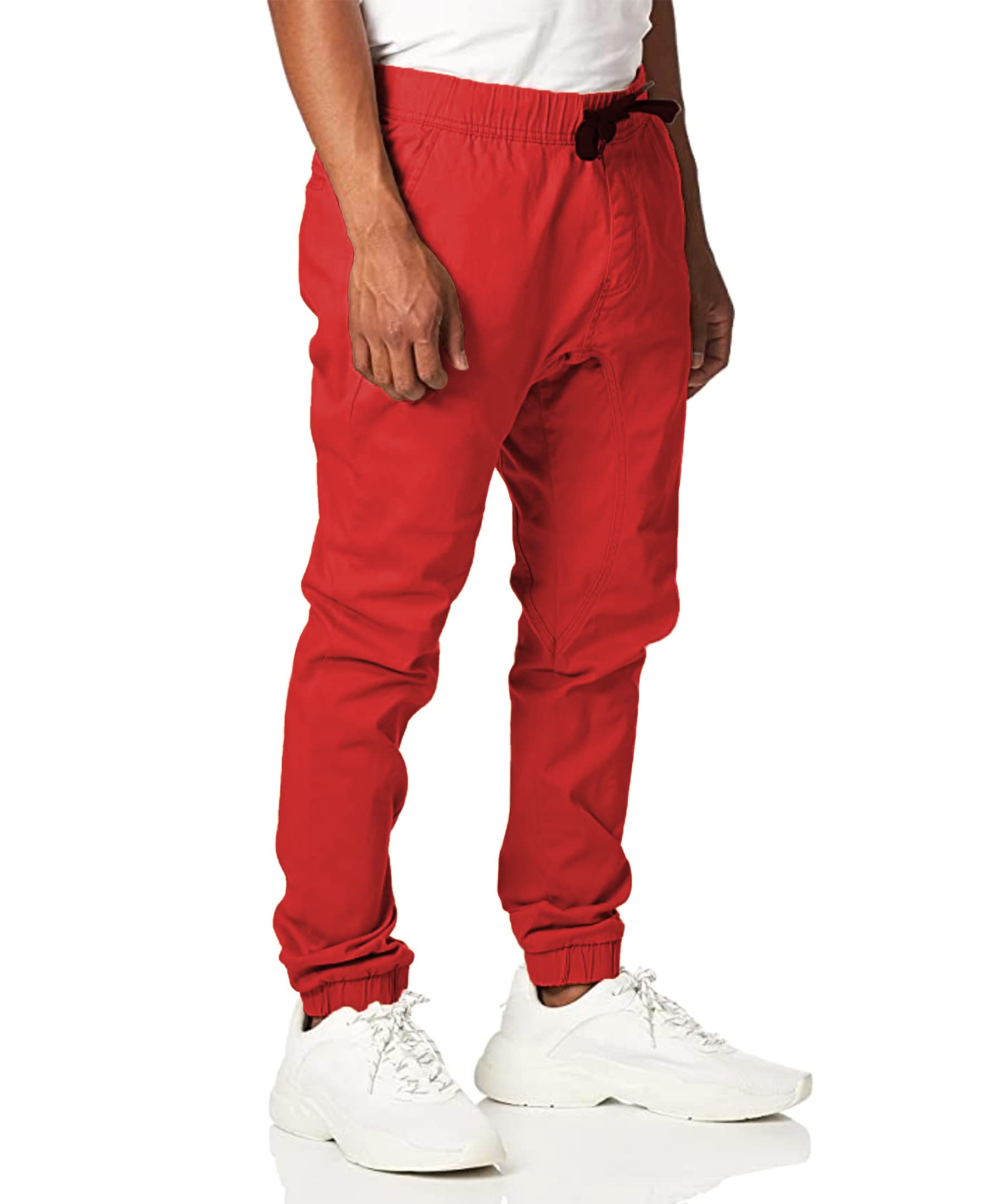WT02 Men's Twill Jogger Pants - Comfortable Casual Sweatpants for Men with Pockets | Perfect for Lounge, Gym, Workout & Everyday Wear