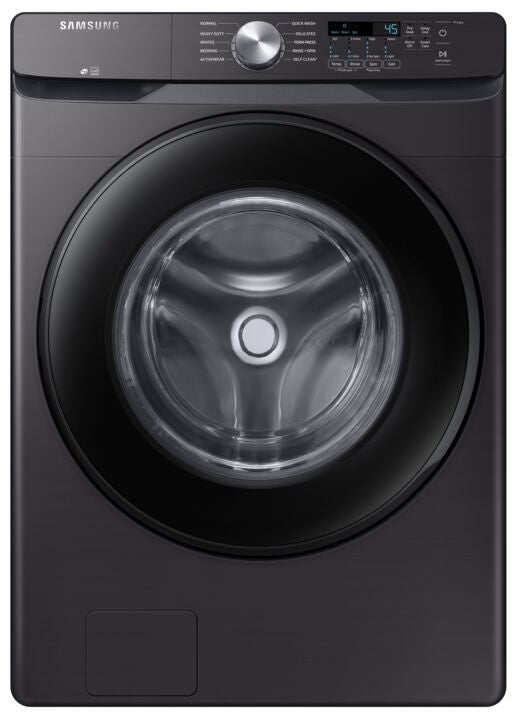Samsung WF45T6000AV/A5 5.2 cu. ft. Black Stainless Steel Front Load Washer with Self Clean+ Technology - Perfect for Large Families & Energy Efficient Laundry Rooms