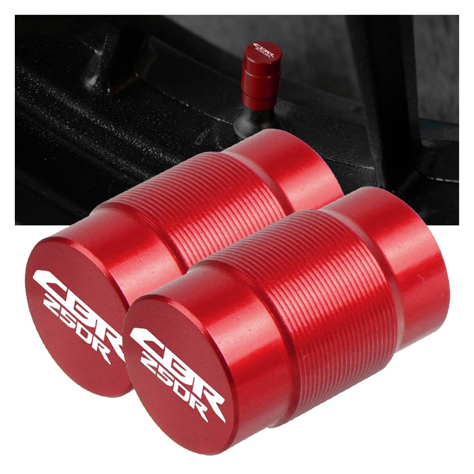 Premium CNC Aluminum Motorcycle Wheel Valve Caps - Airtight Tire Covers for Honda CBR250R (2011-2018 Models) | Durable Bike Accessories for Street Riding & Long-Distance Touring