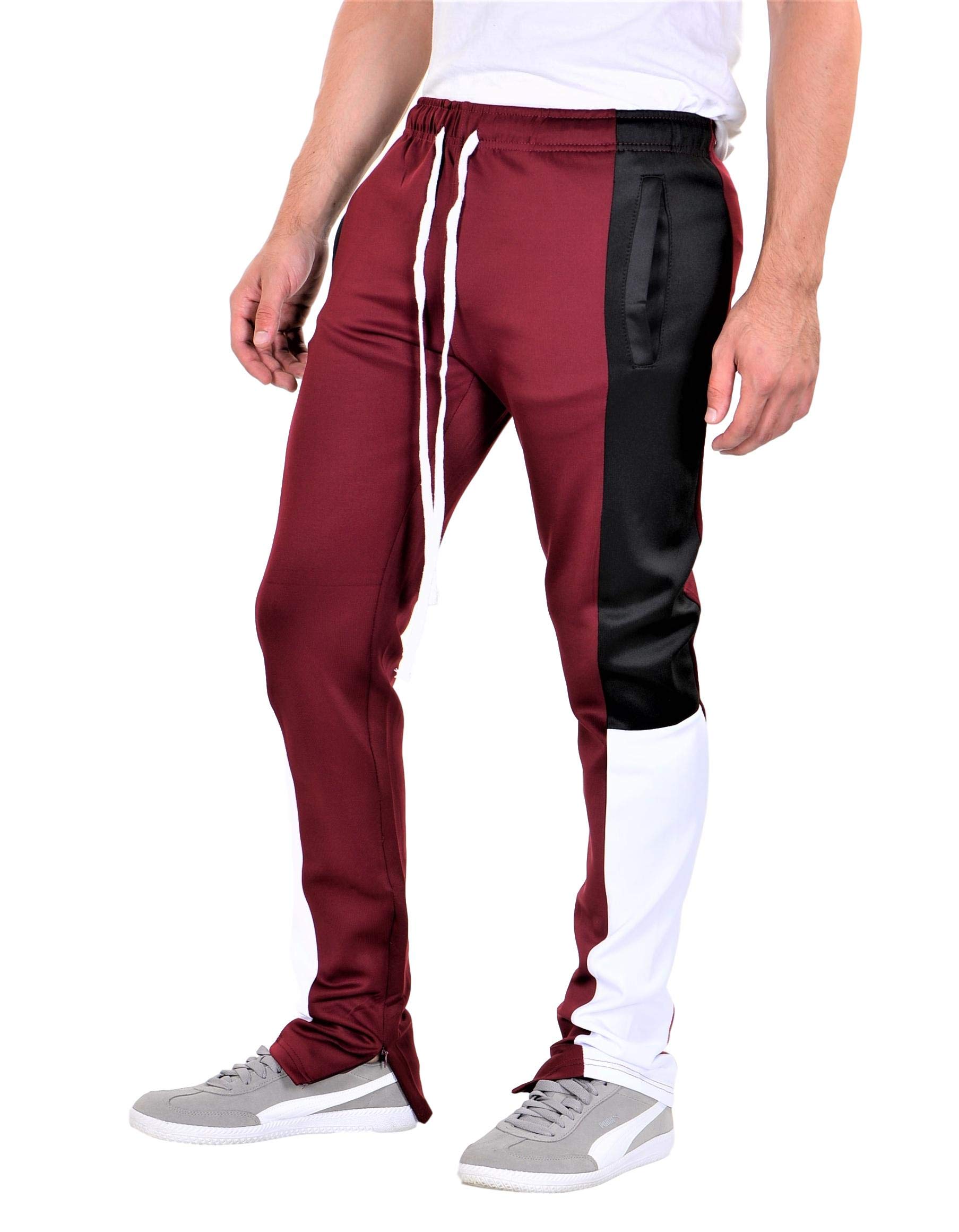 BKYS Men's Color Block Jogger Pants - Stylish & Comfortable Running, Workout, and Lounge Sweatpants for Casual Wear