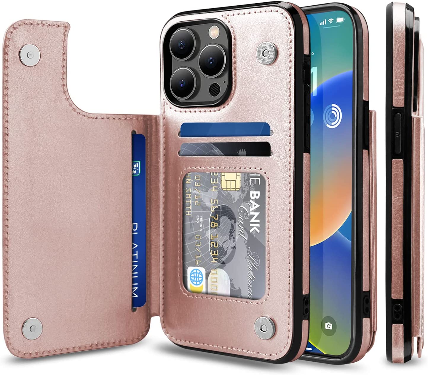 Premium Magnetic PU Leather Case for iPhone 14 Pro Max (6.7
