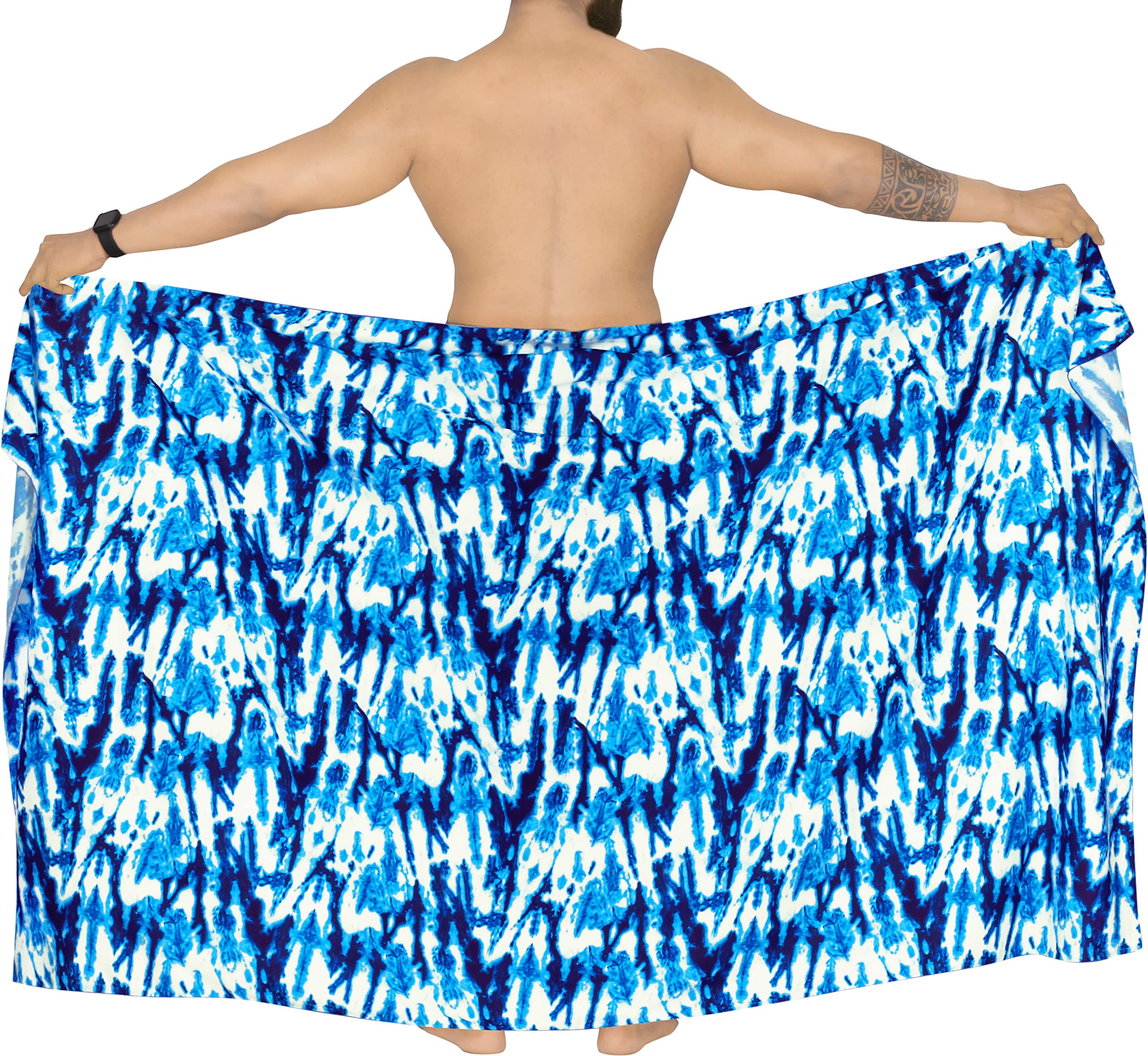 Happy Bay Men's Quick-Dry Sarong Swim Cover Up - Lightweight Beach Wrap for Swimming, Surfing & Lounging - Perfect for Pool, Beach & Vacation Wear