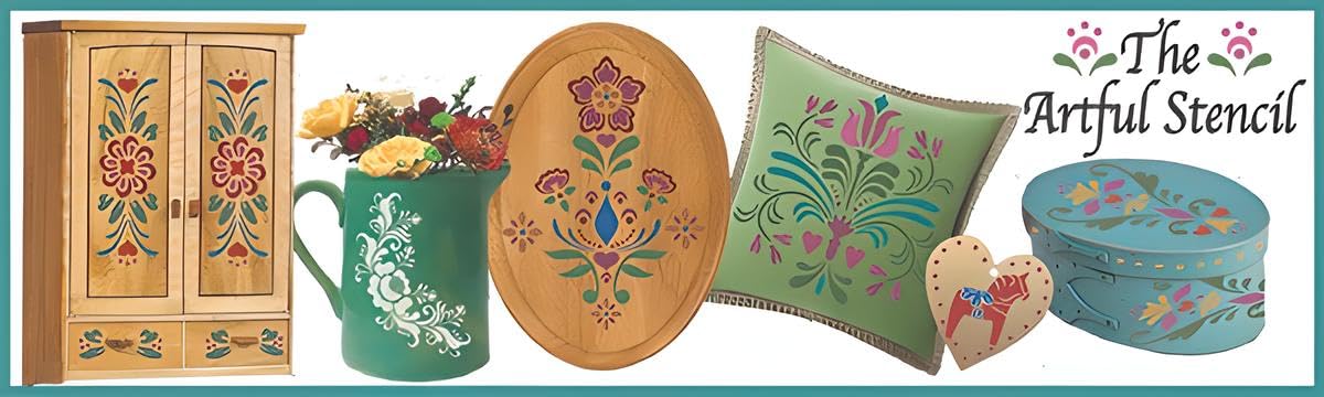 Rosemaling Pattern 17 Stencil - 10.6