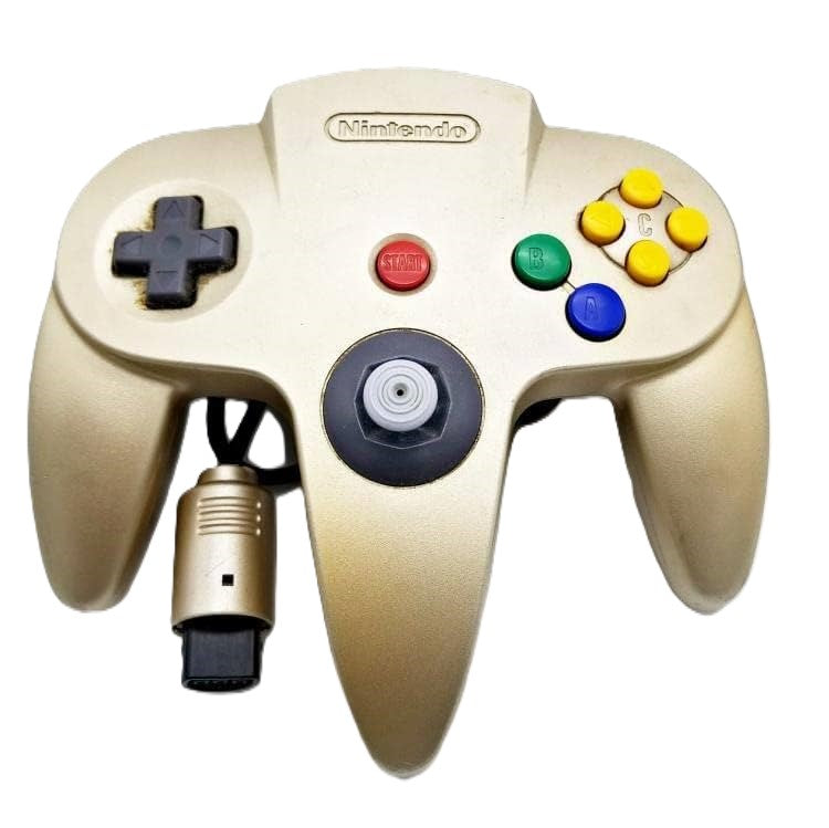 Original Nintendo 64 N64 Controller - Gold Edition | Authentic Replacement for Classic Gaming | Perfect for Retro Gaming Enthusiasts & Nintendo 64 Console Owners