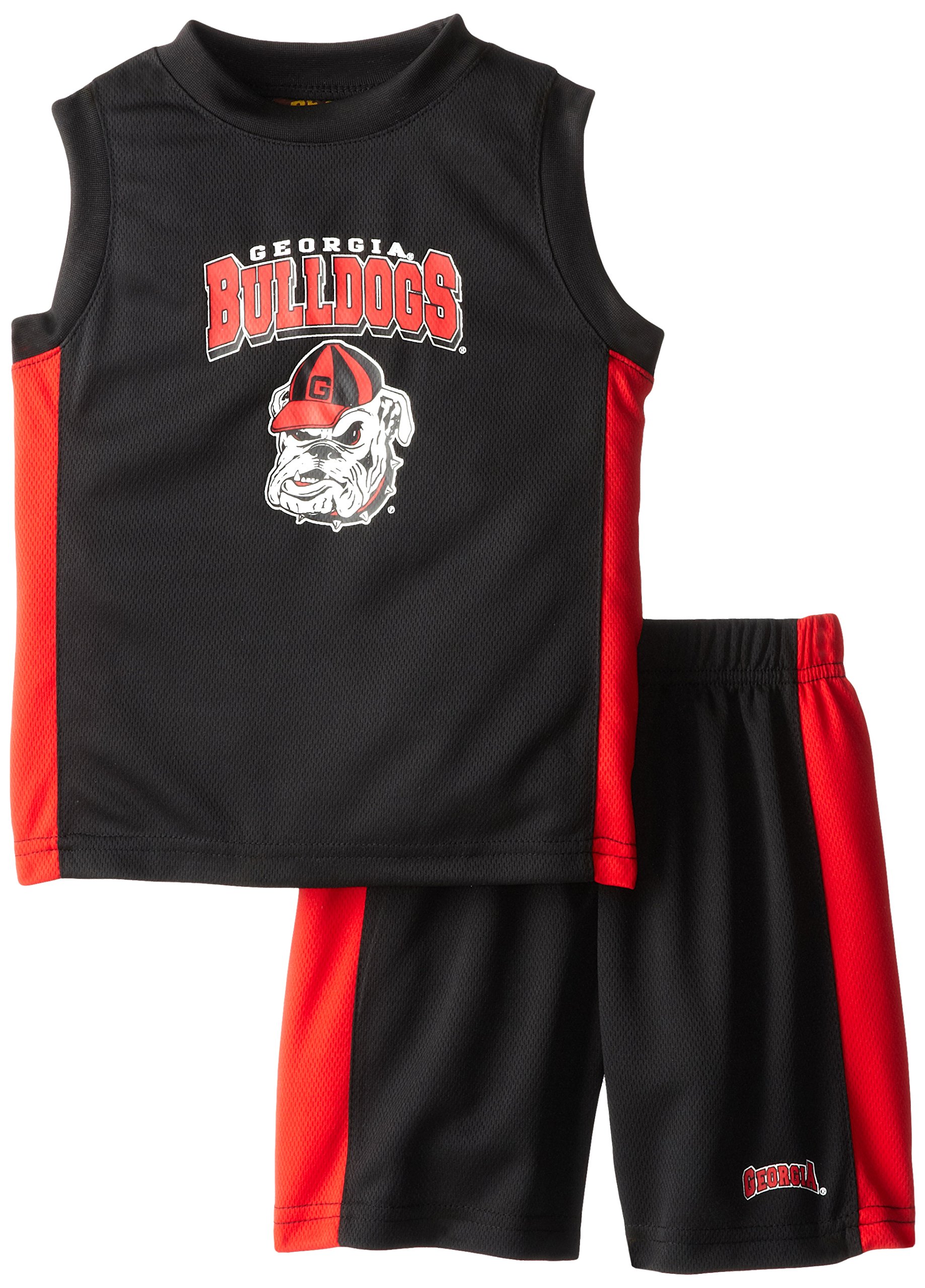 PEAKSEASON NCAA Georgia Bulldogs 2-Piece Toddler Outfit Set - Cute Baby Clothes for Game Day & School Spirit