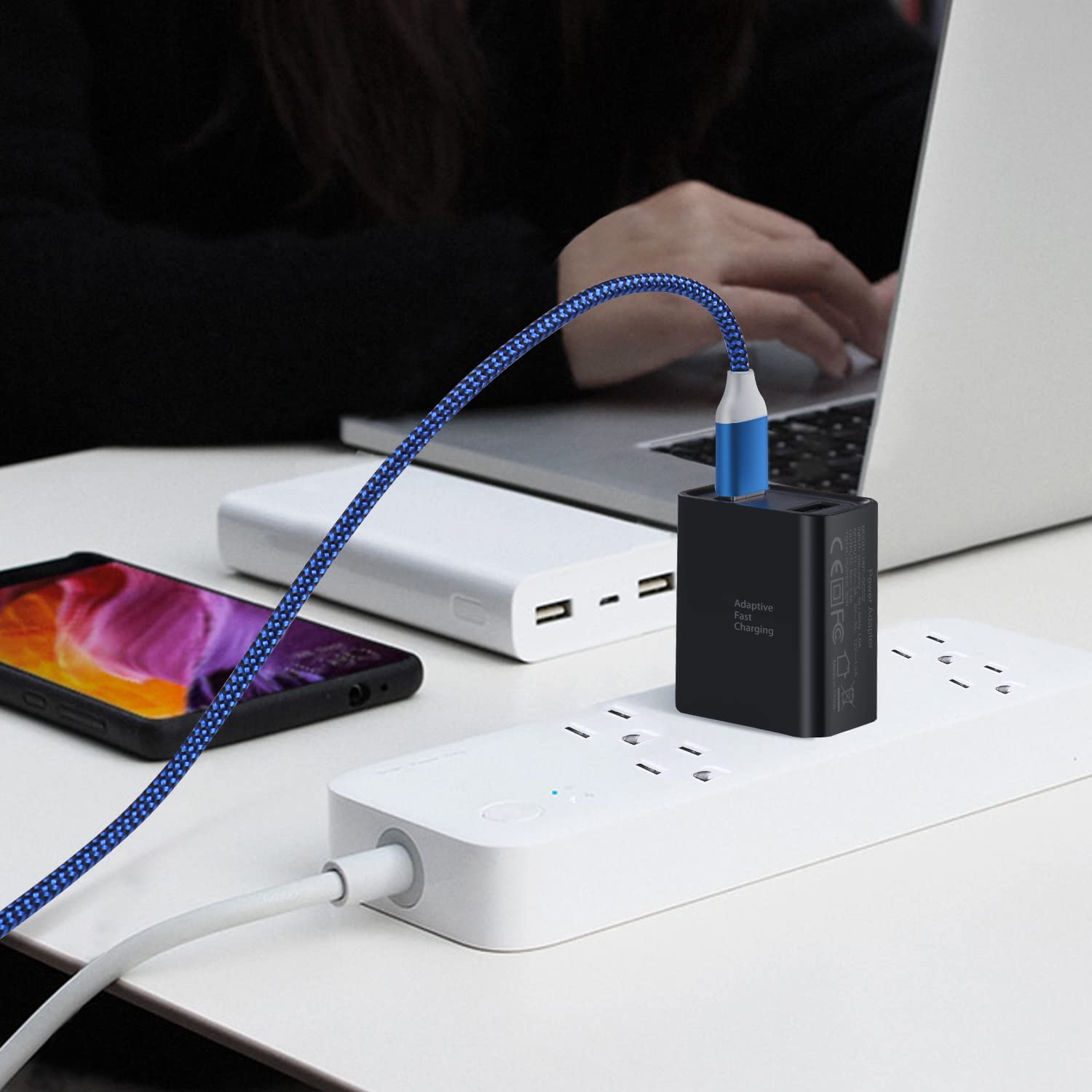 Costyle 5-Pack 30W Dual USB Wall Charger with Quick Charge 3.0 & 5V 2.4A - Fast Charging Adapter for iPhone 11/XS/XR, Galaxy S10/S9/Note 10 - Perfect for Home, Office & Travel (Black)