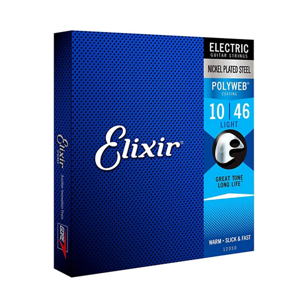 Elixir Electric Guitar Strings with POLYWEB Coating - Light Gauge (.010-.046) - Long-Lasting Tone & Smooth Feel for Rock, Blues & Studio Recording