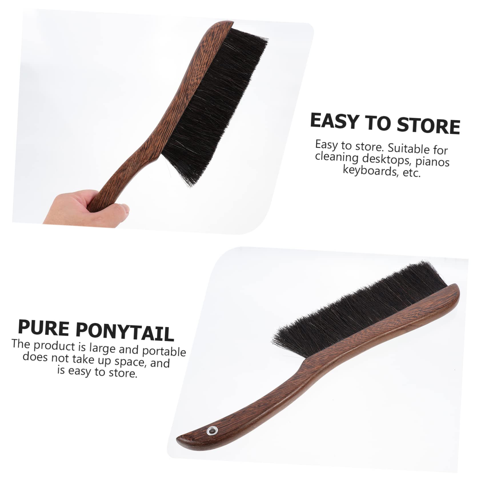 1Pc Premium Piano & Keyboard Cleaning Brush - Soft Nylon Bristles for Dust Removal, Wooden Handle - Ideal for Piano Keys, Computer Keyboards, Furniture & Patio Cleaning
