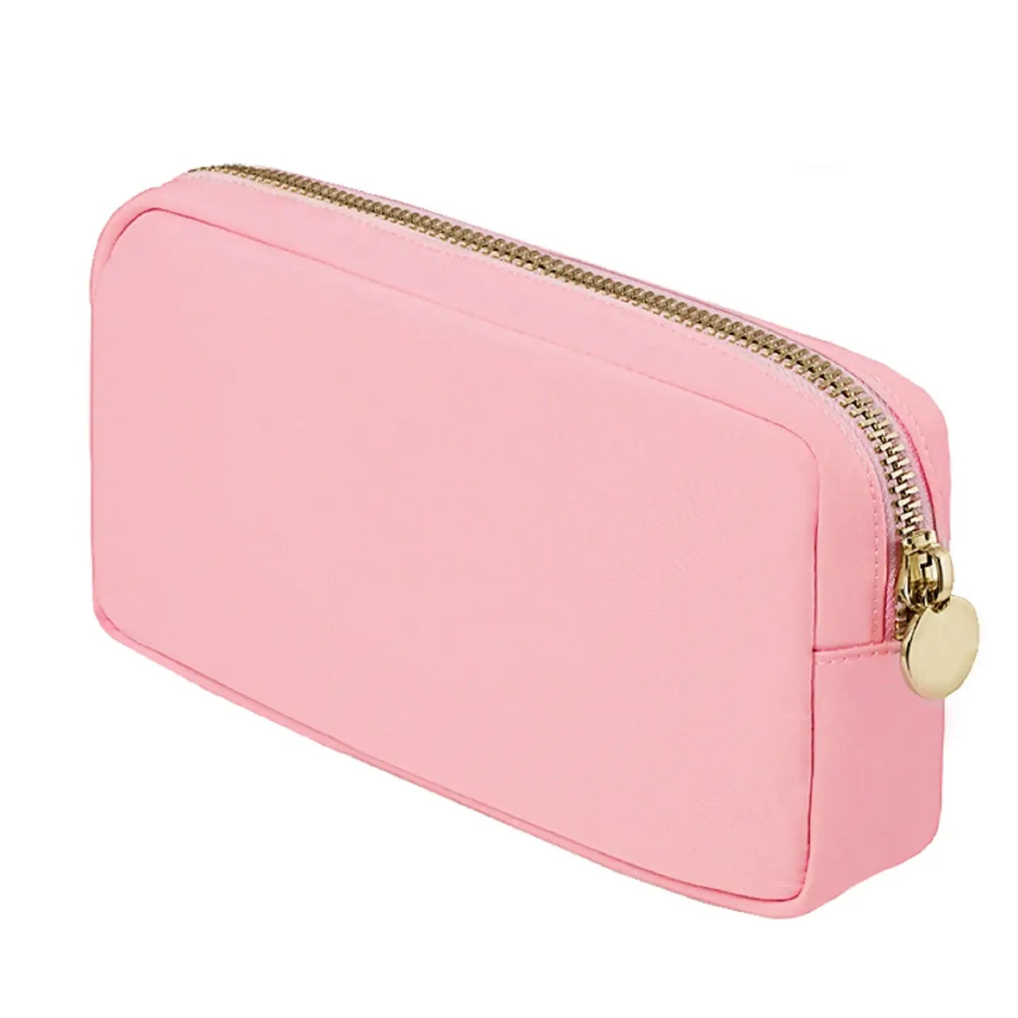 Blush Pink Nylon Zipper Pouch for Makeup, Travel & Organizing | Waterproof Cosmetic Bag for Women | Perfect for Toiletries, Jewelry & Small Essentials